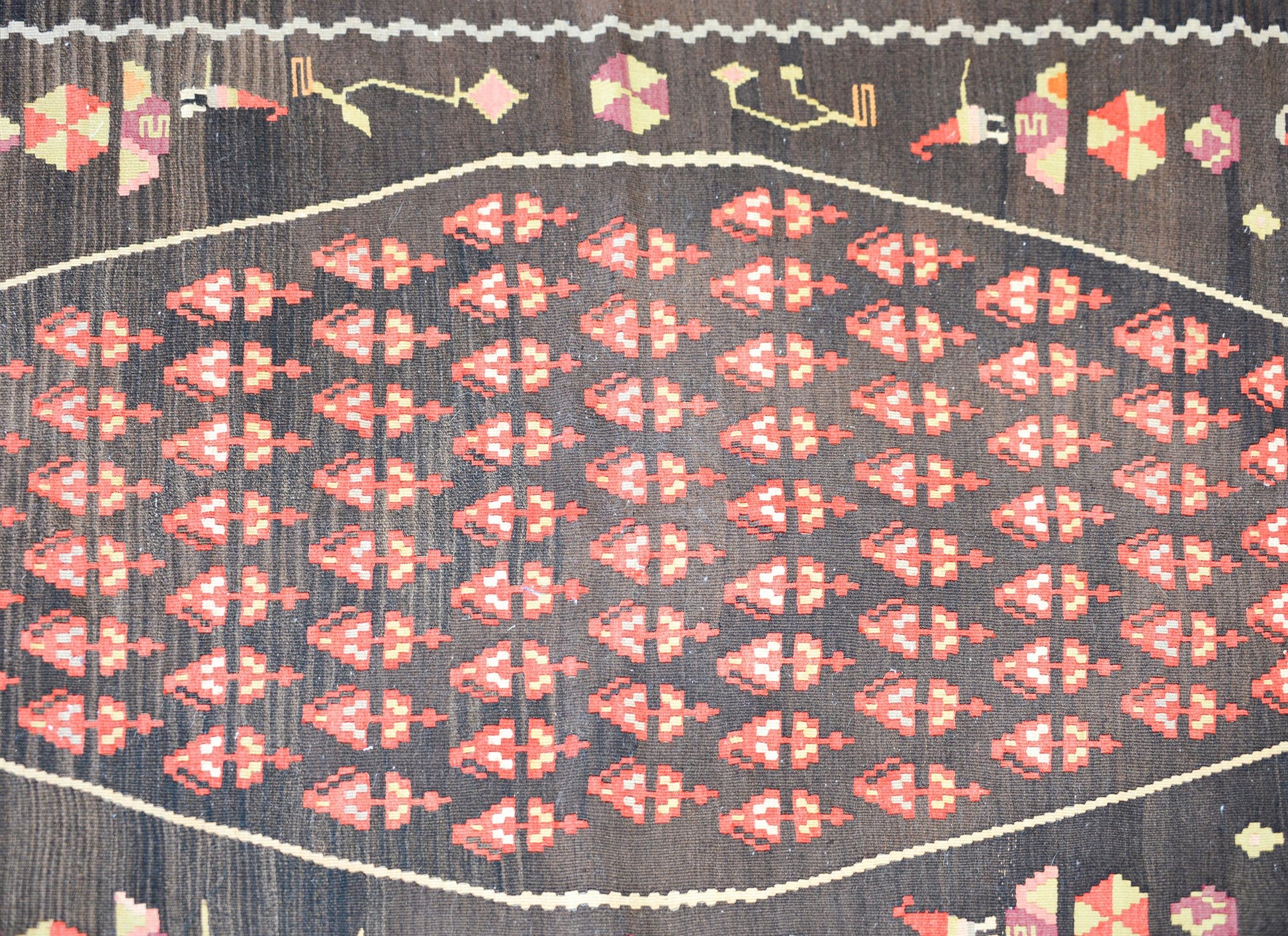 Vintage Anatolian Turkish Kilim Rug For Sale