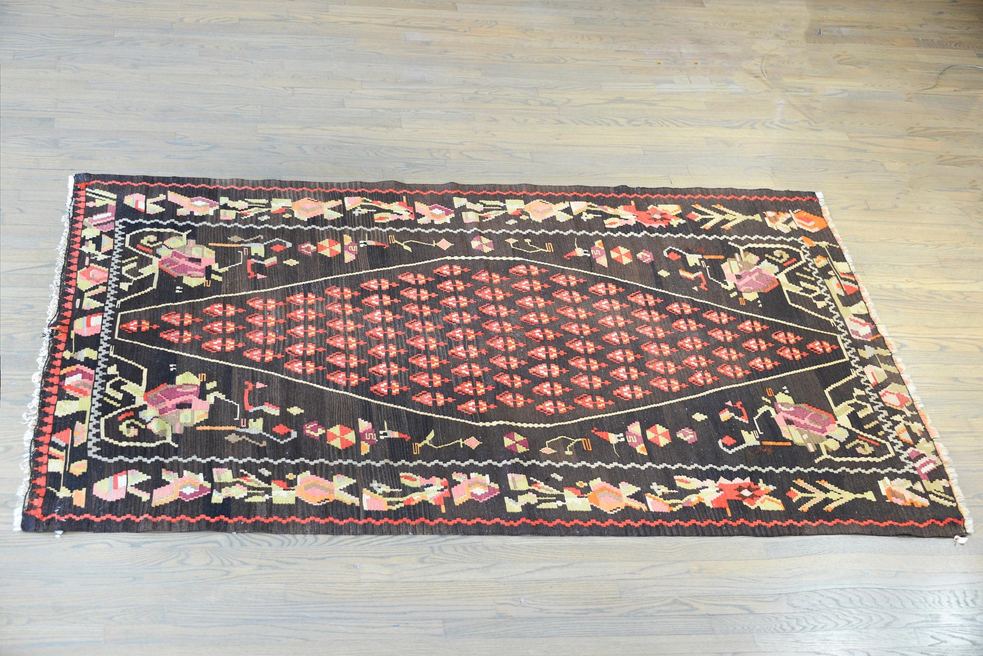 Vintage Anatolian Turkish Kilim Rug For Sale