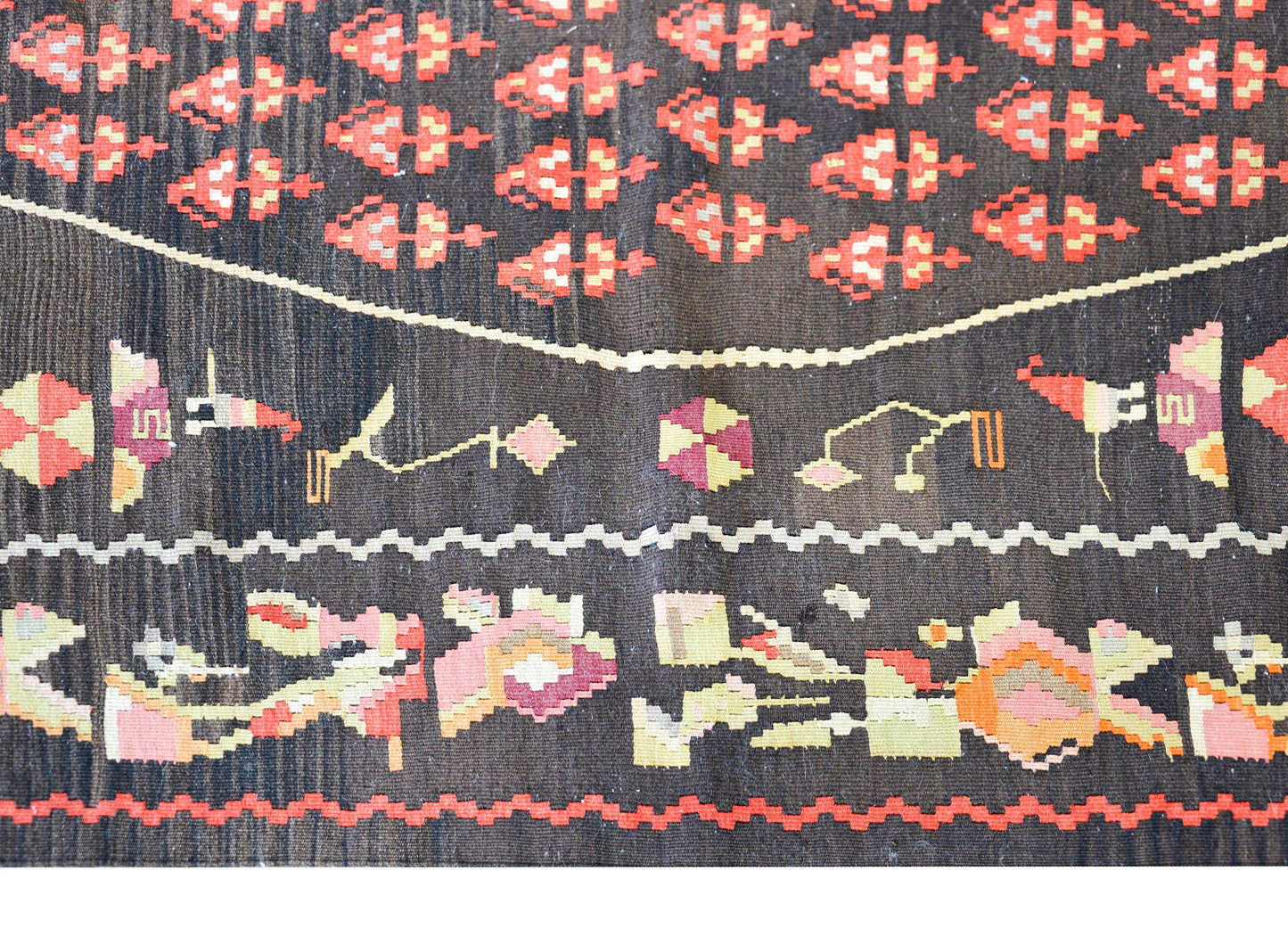 Vintage Anatolian Turkish Kilim Rug For Sale