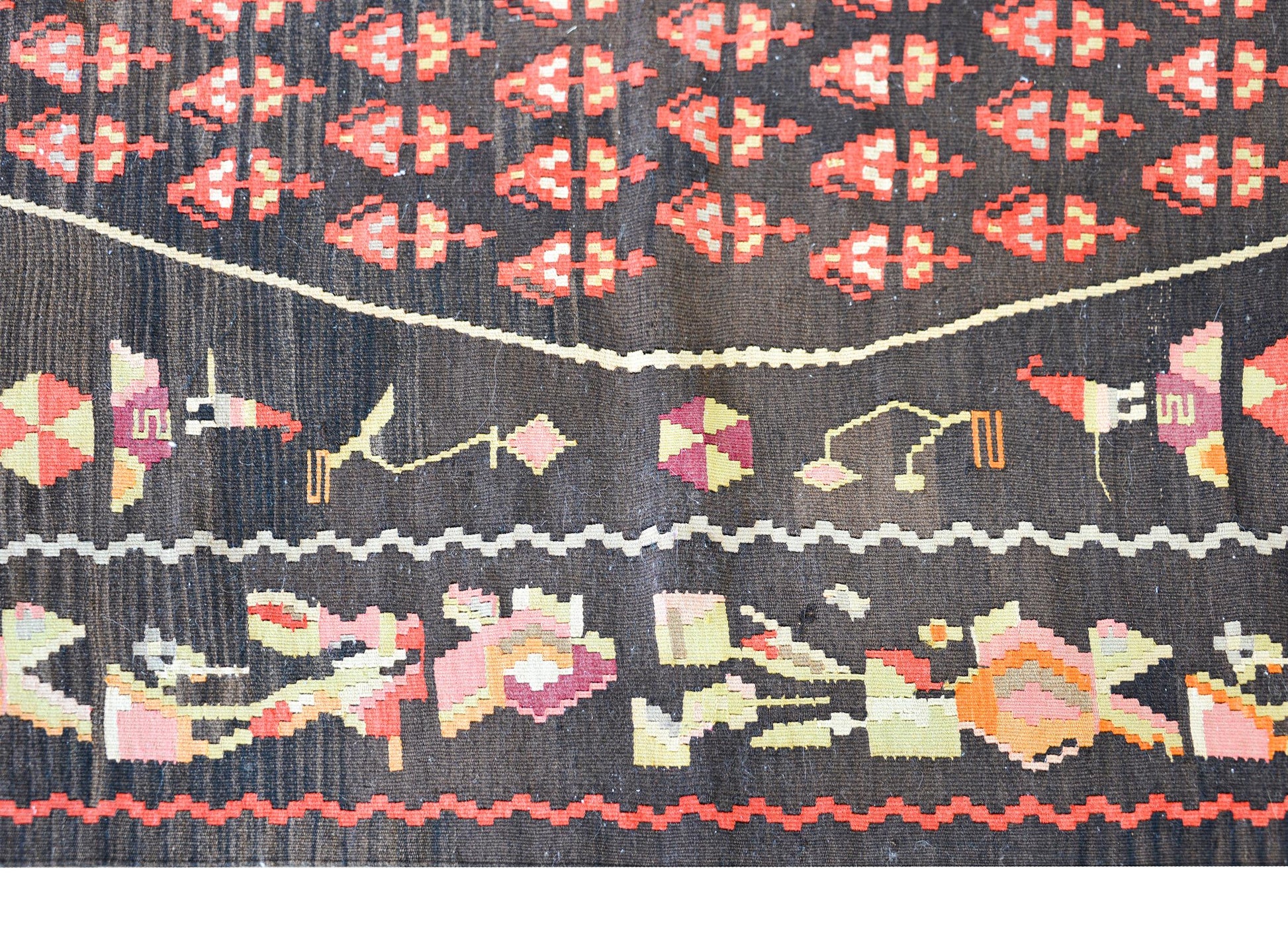Vintage Anatolian Turkish Kilim Rug For Sale