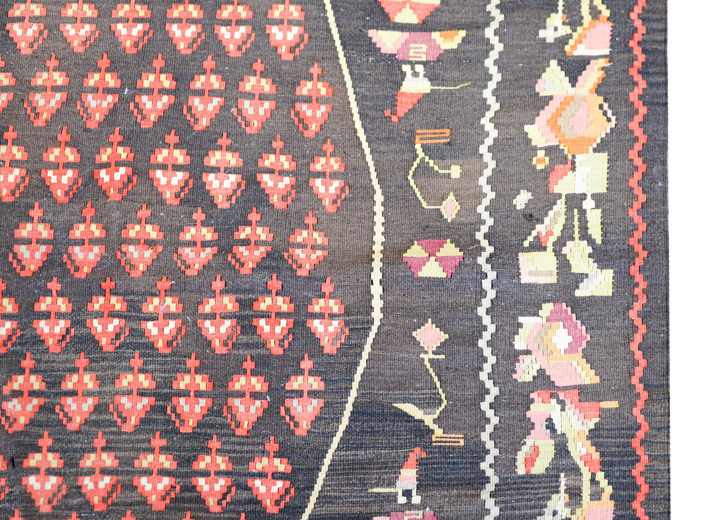 Vintage Anatolian Turkish Kilim Rug For Sale