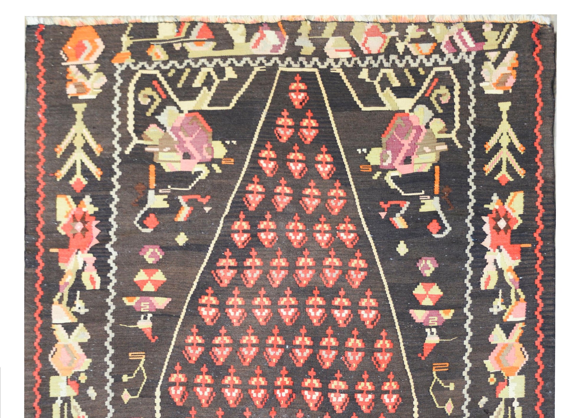 Vintage Anatolian Turkish Kilim Rug For Sale