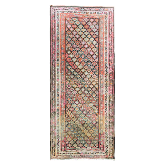 Early 20th Century Persian Qazvin Kilim Rug For Sale