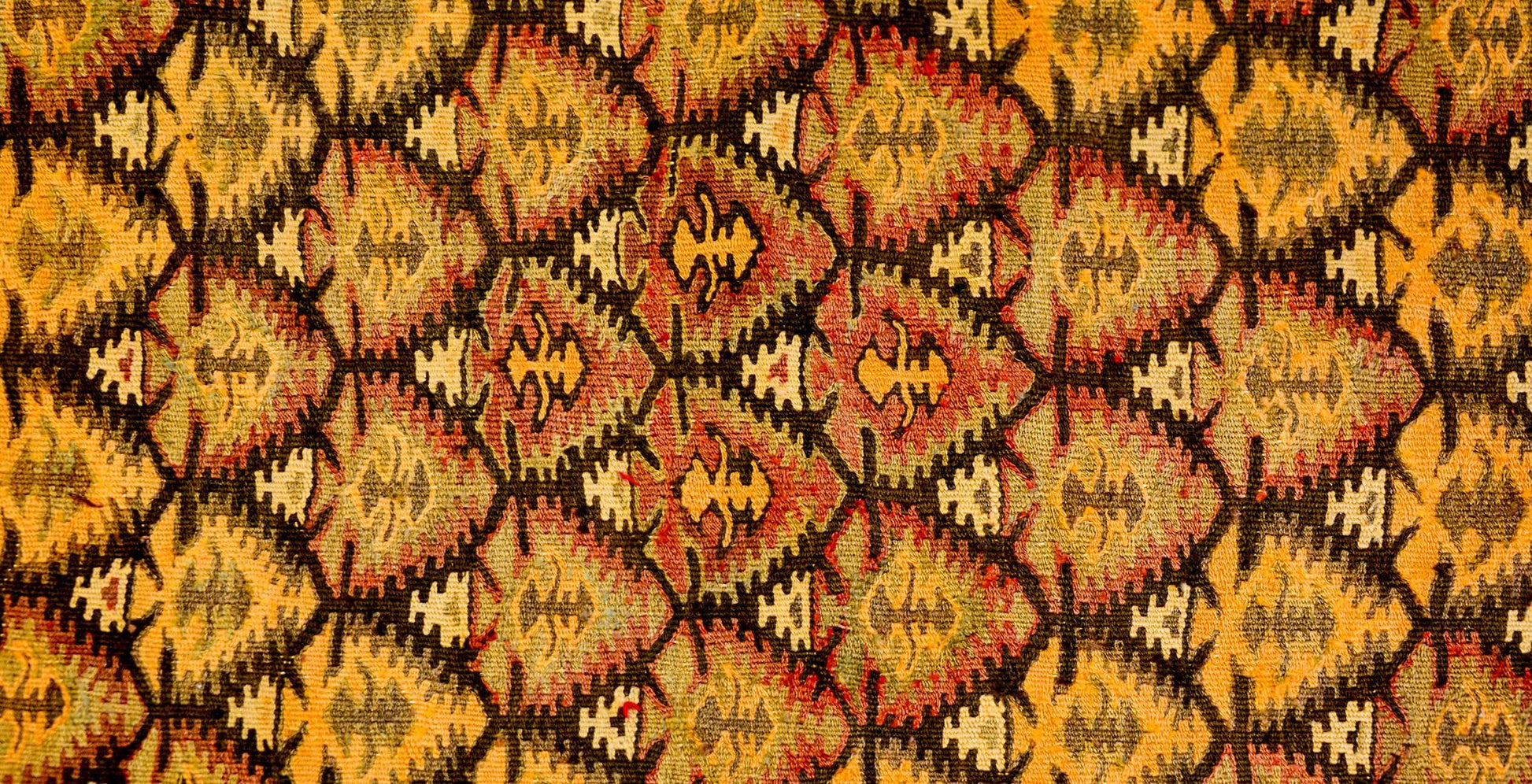 Classic Early 20th Century Qazvin Kilim Runner For Sale