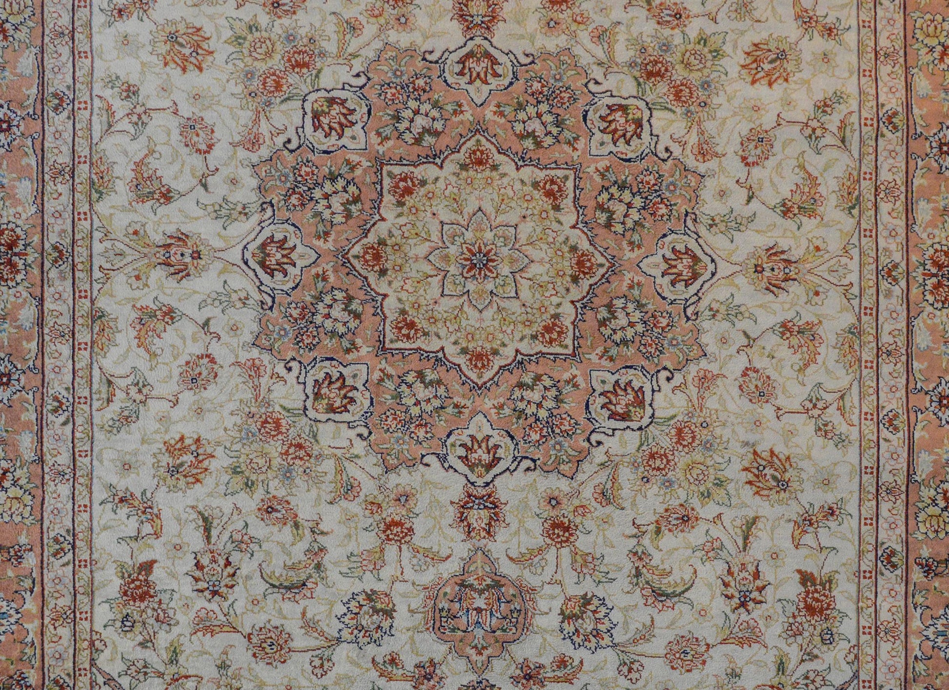 Mesmerizing Egyptian Silk Tabriz Rug For Sale