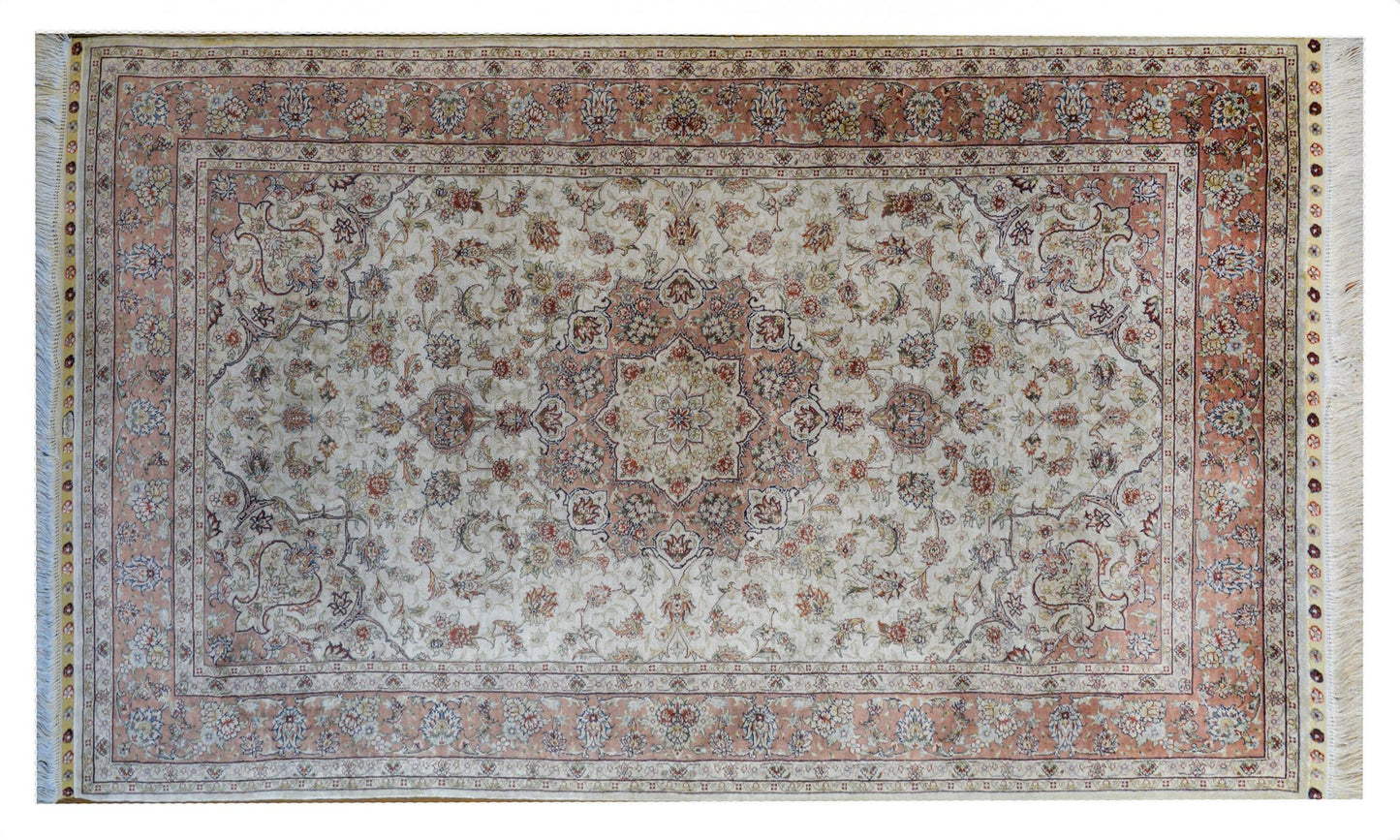 Mesmerizing Egyptian Silk Tabriz Rug For Sale