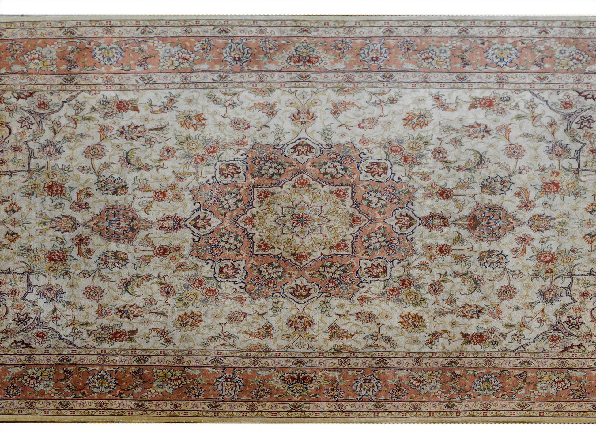 Mesmerizing Egyptian Silk Tabriz Rug For Sale