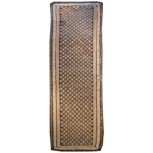 Early 20th Century Qazvin Kilim Runner For Sale