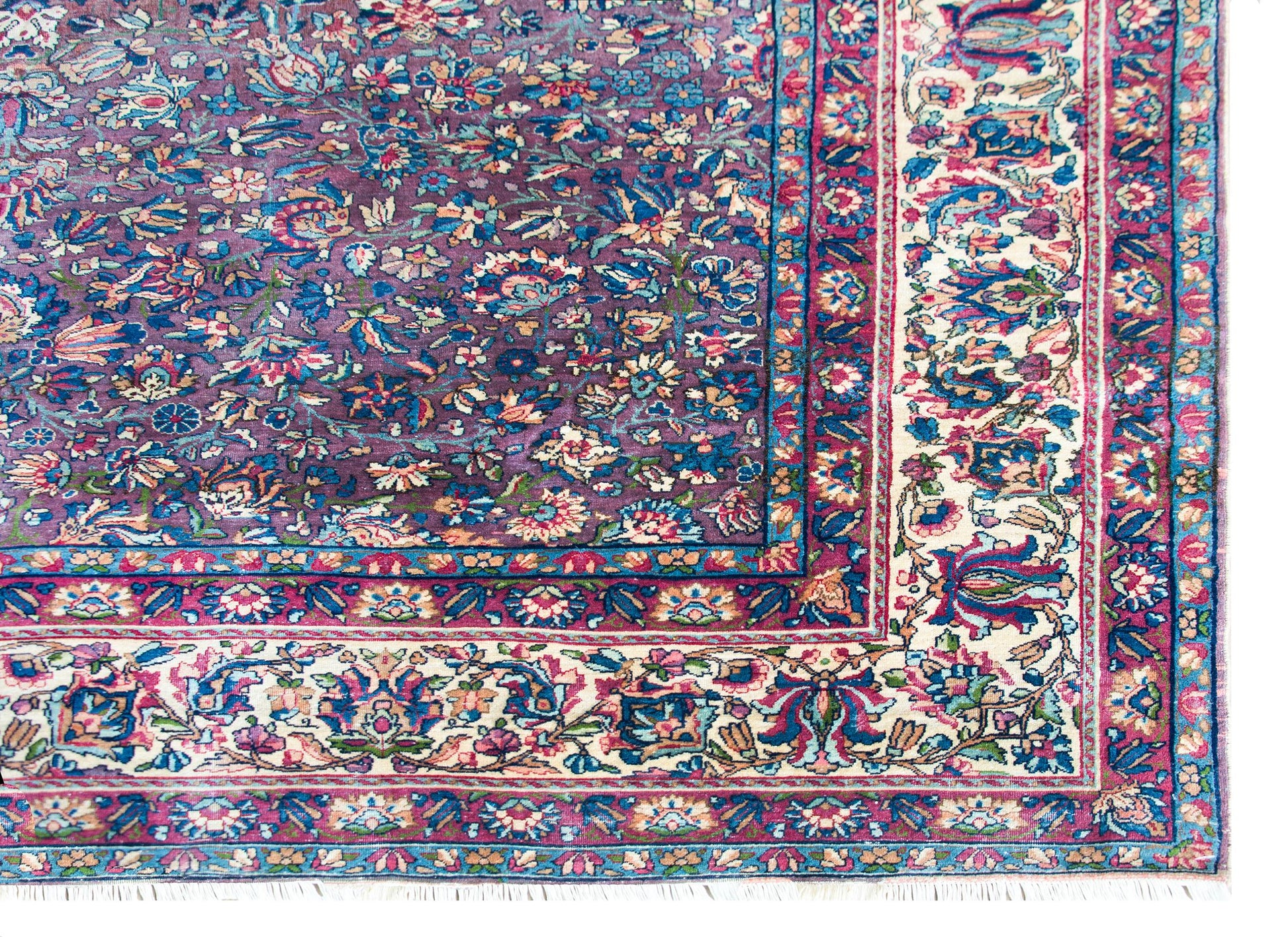 Early 20th Century Persian Lavar Kirman Rug For Sale