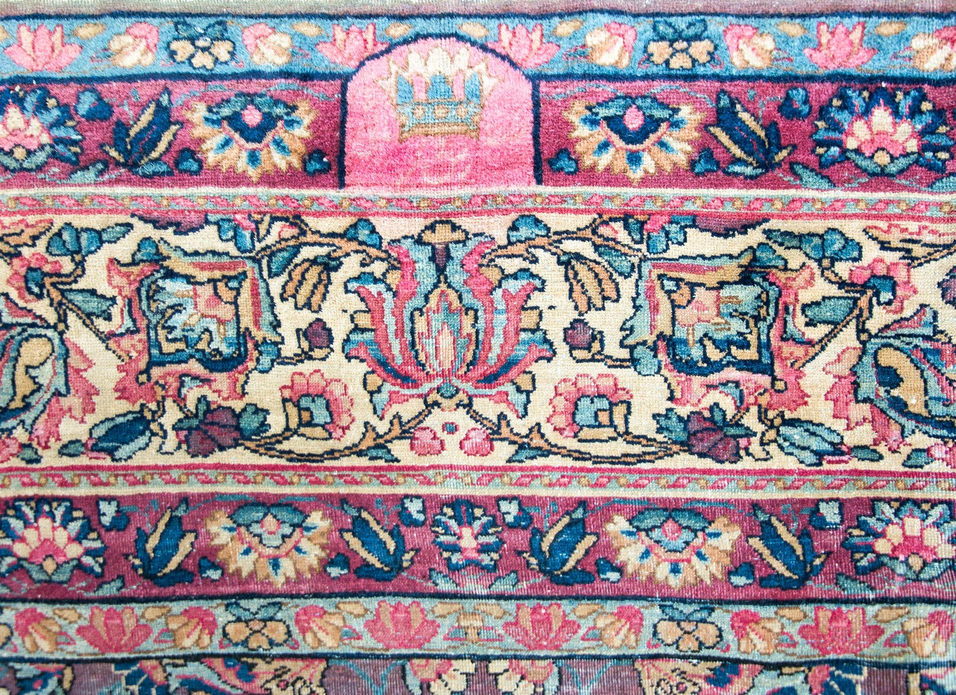 Early 20th Century Persian Lavar Kirman Rug For Sale