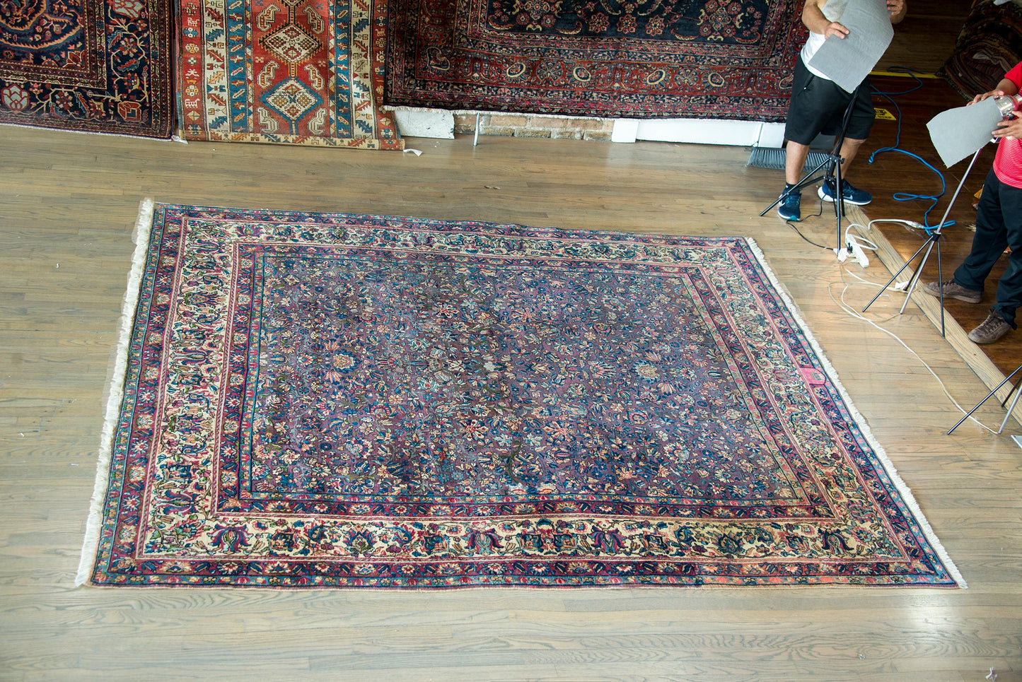 Early 20th Century Persian Lavar Kirman Rug For Sale
