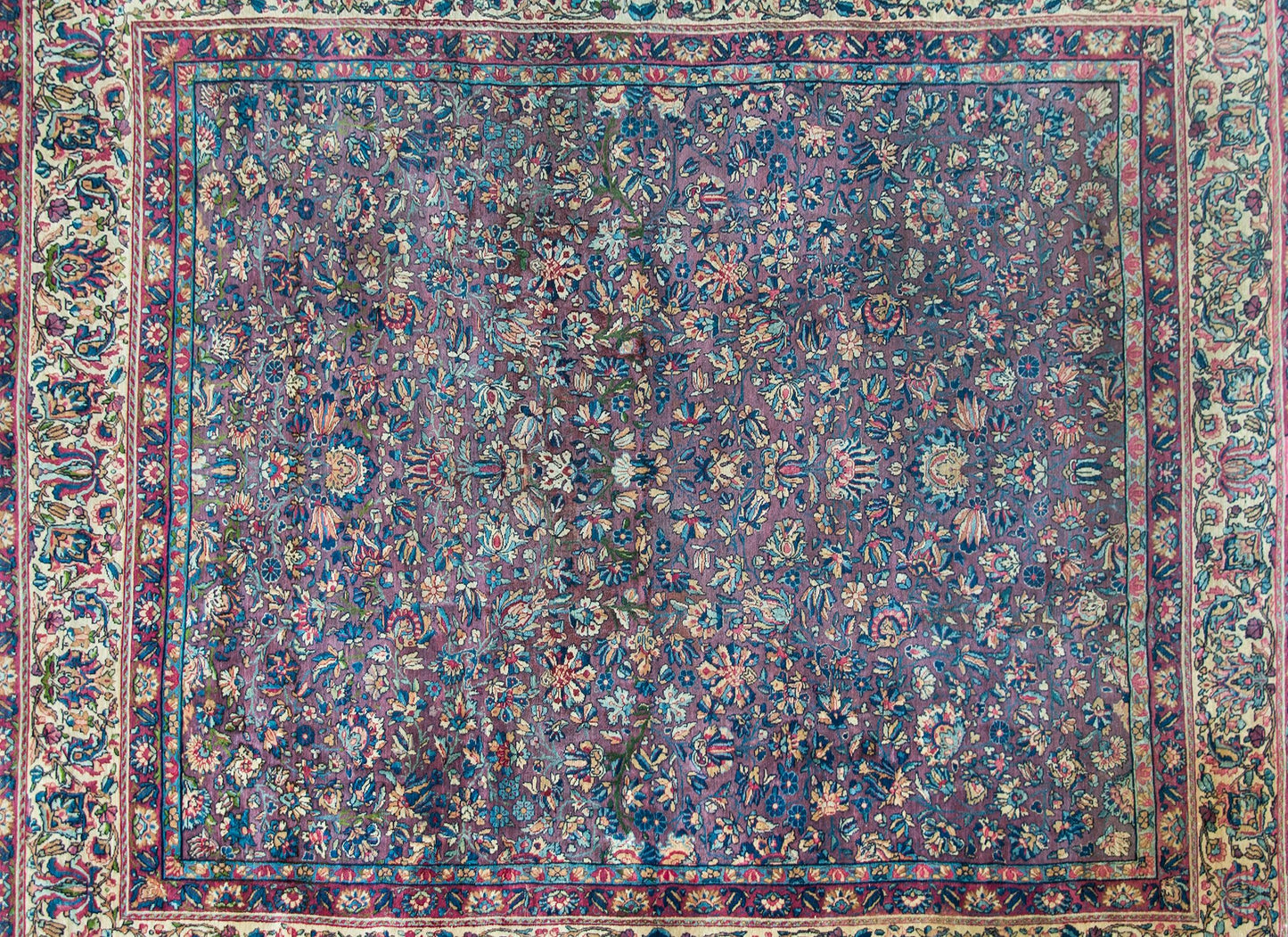 Early 20th Century Persian Lavar Kirman Rug For Sale