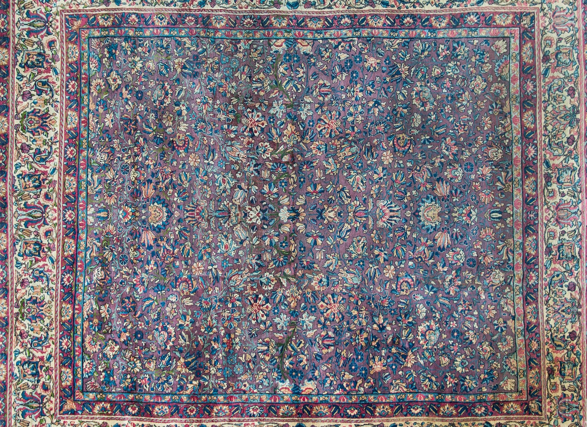 Early 20th Century Persian Lavar Kirman Rug For Sale