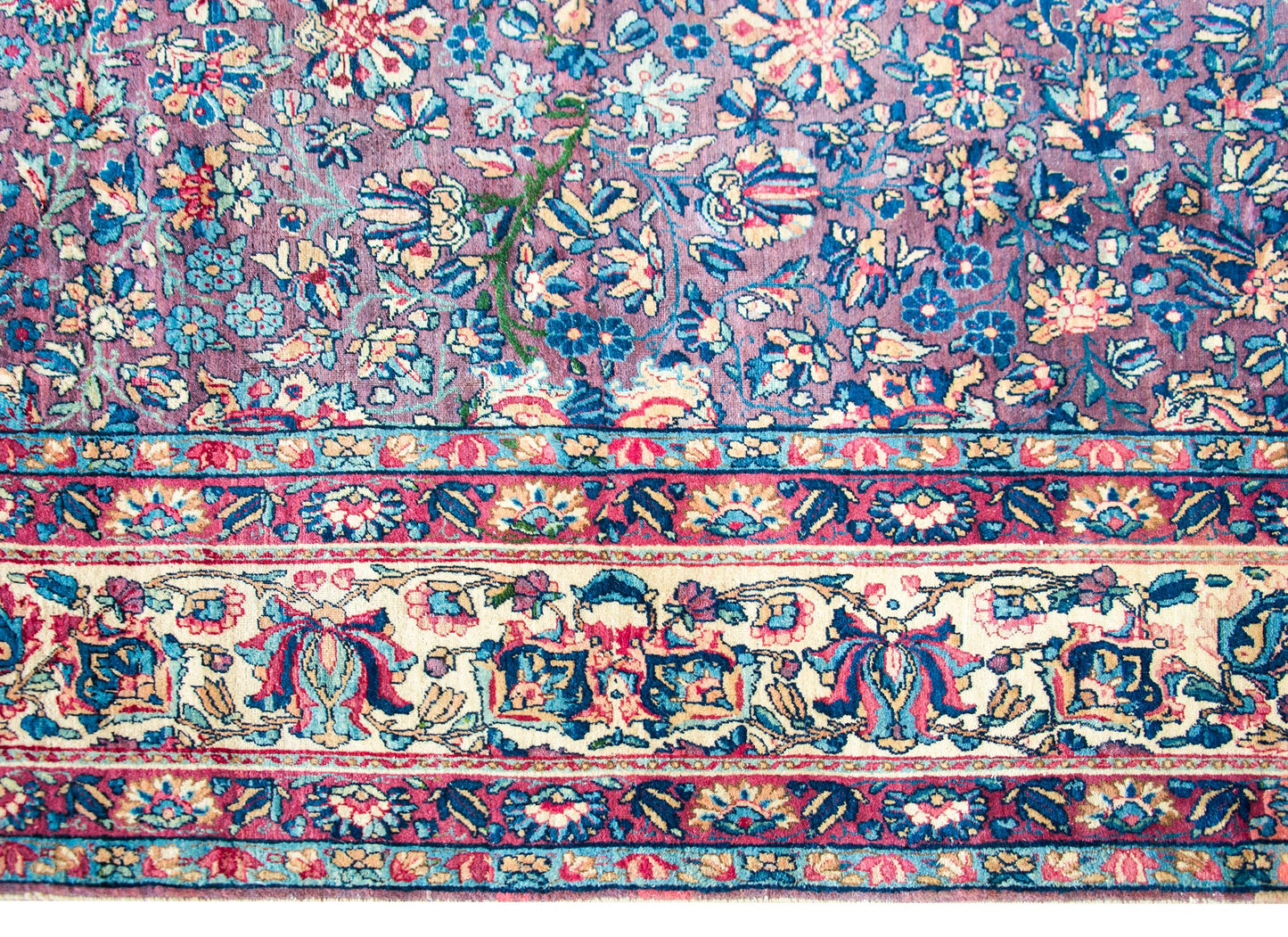 Early 20th Century Persian Lavar Kirman Rug For Sale