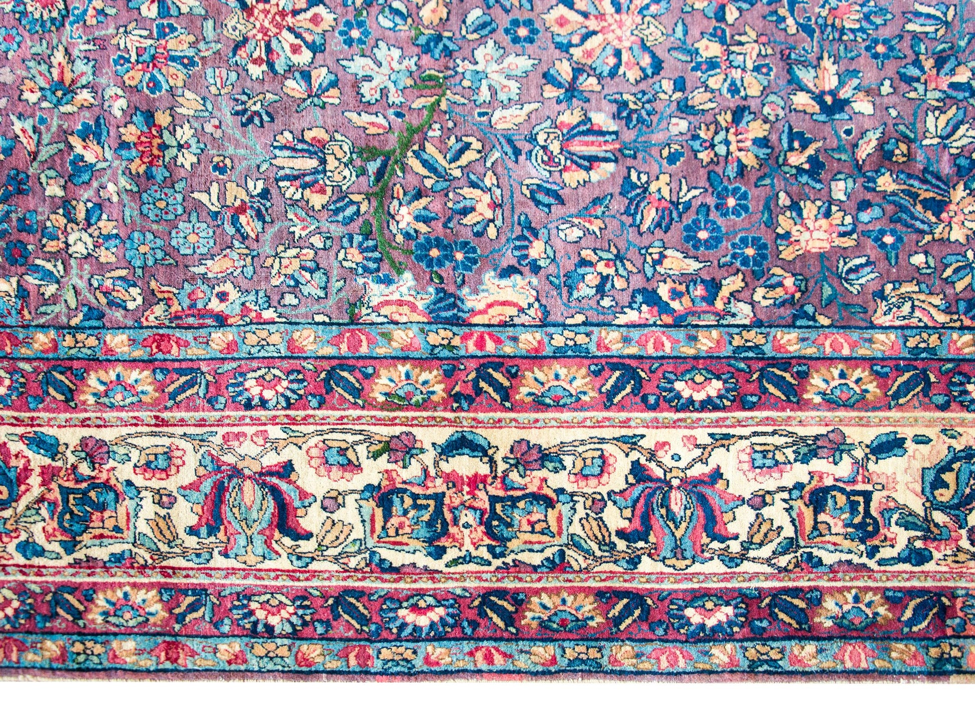 Early 20th Century Persian Lavar Kirman Rug For Sale