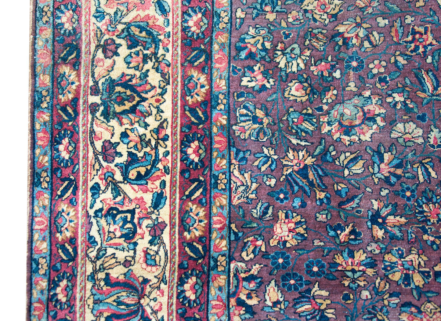 Early 20th Century Persian Lavar Kirman Rug For Sale