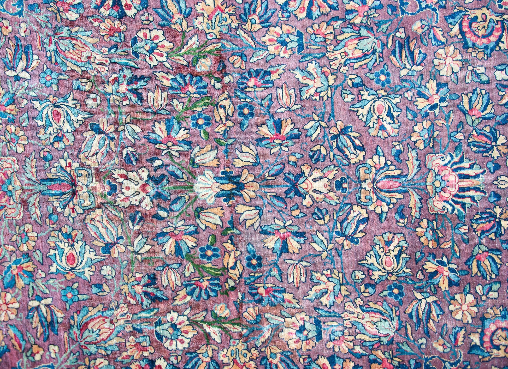 Early 20th Century Persian Lavar Kirman Rug For Sale