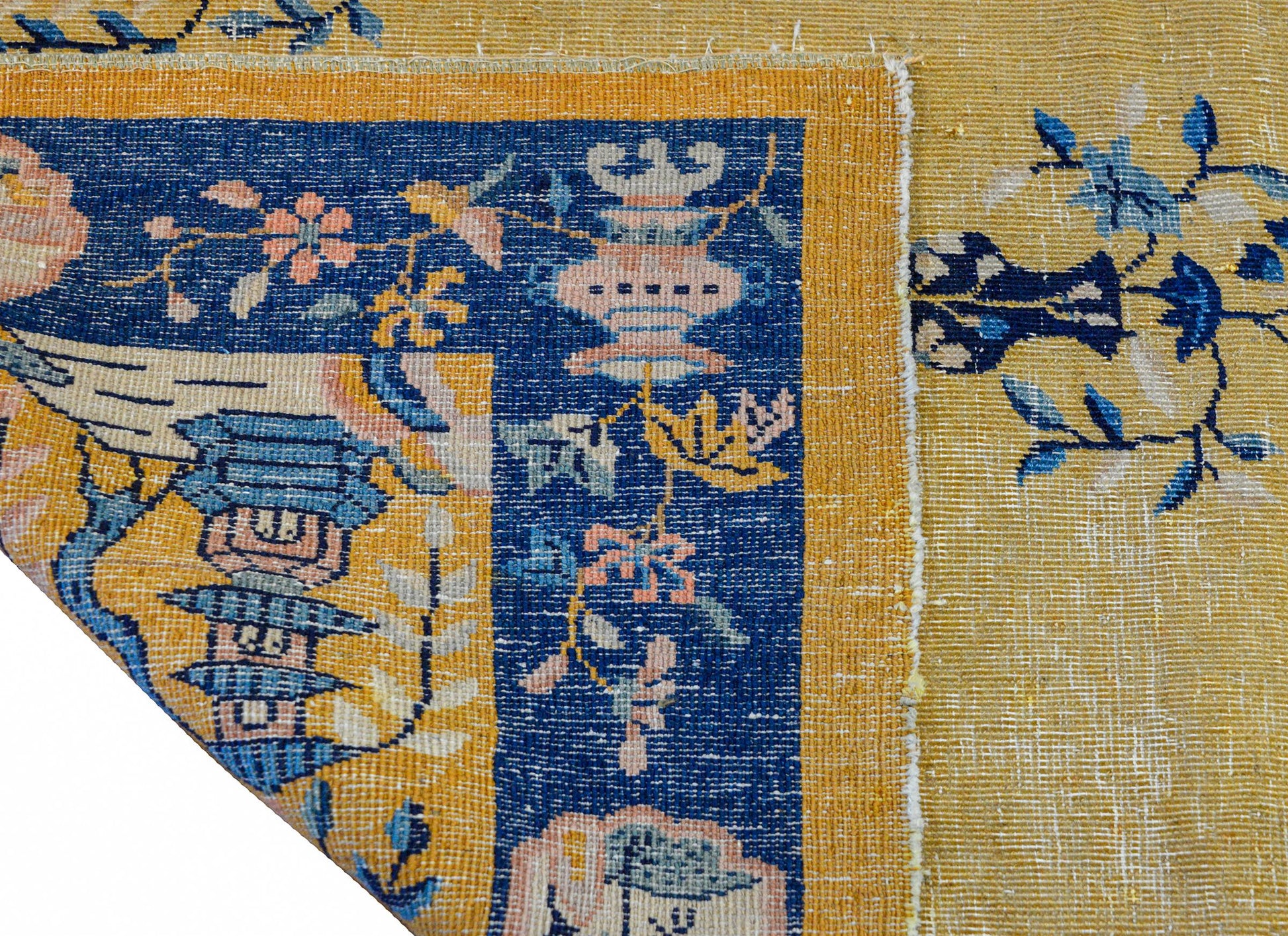 Wonderfully Distressed Chinese Art Deco Rug For Sale