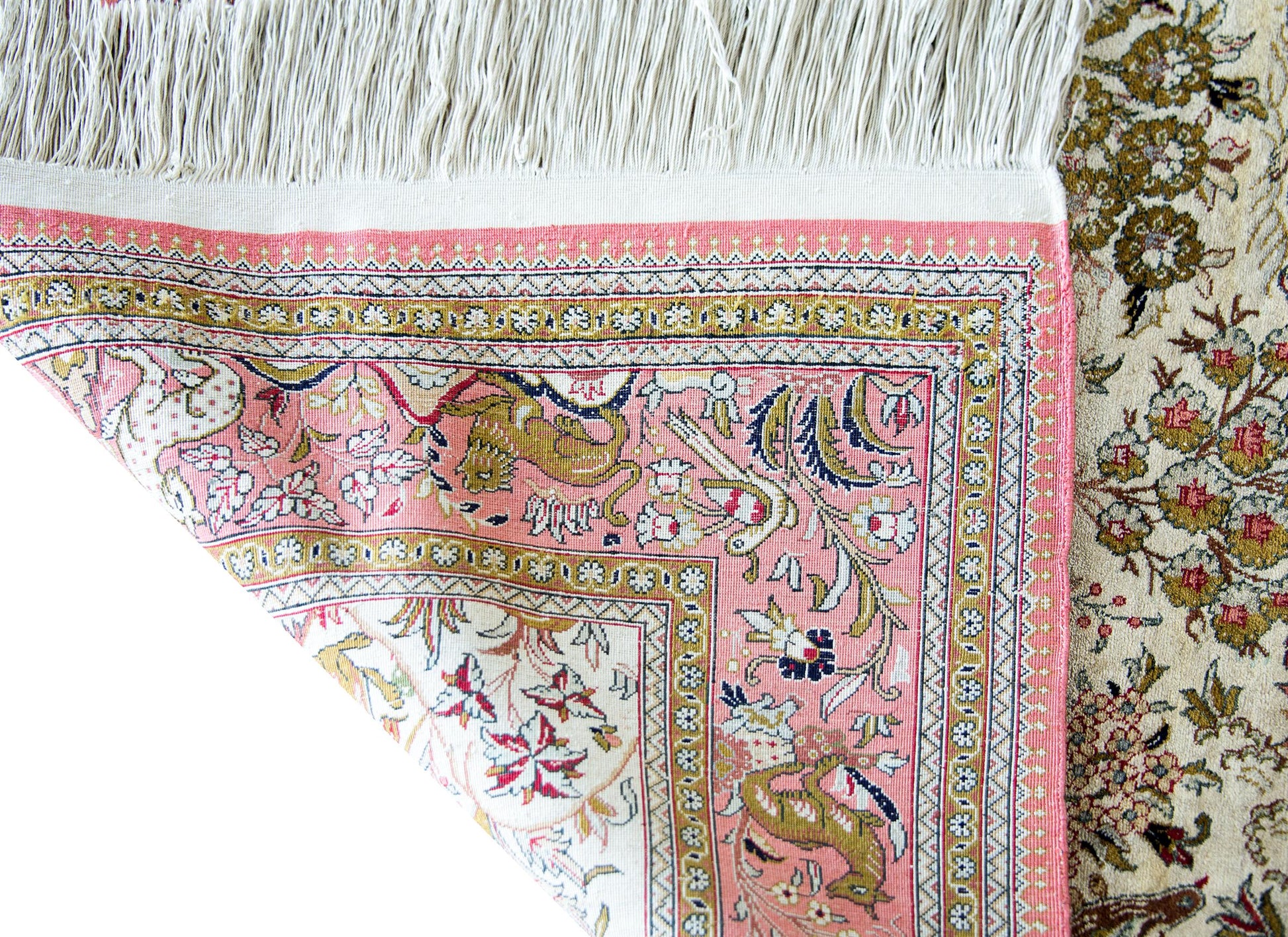 Mid-20th Century Persian Silk Qum Rug For Sale