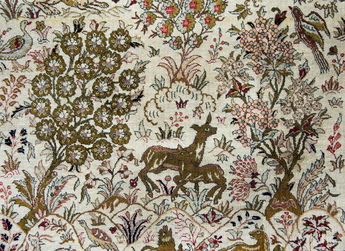 Mid-20th Century Persian Silk Qum Rug For Sale