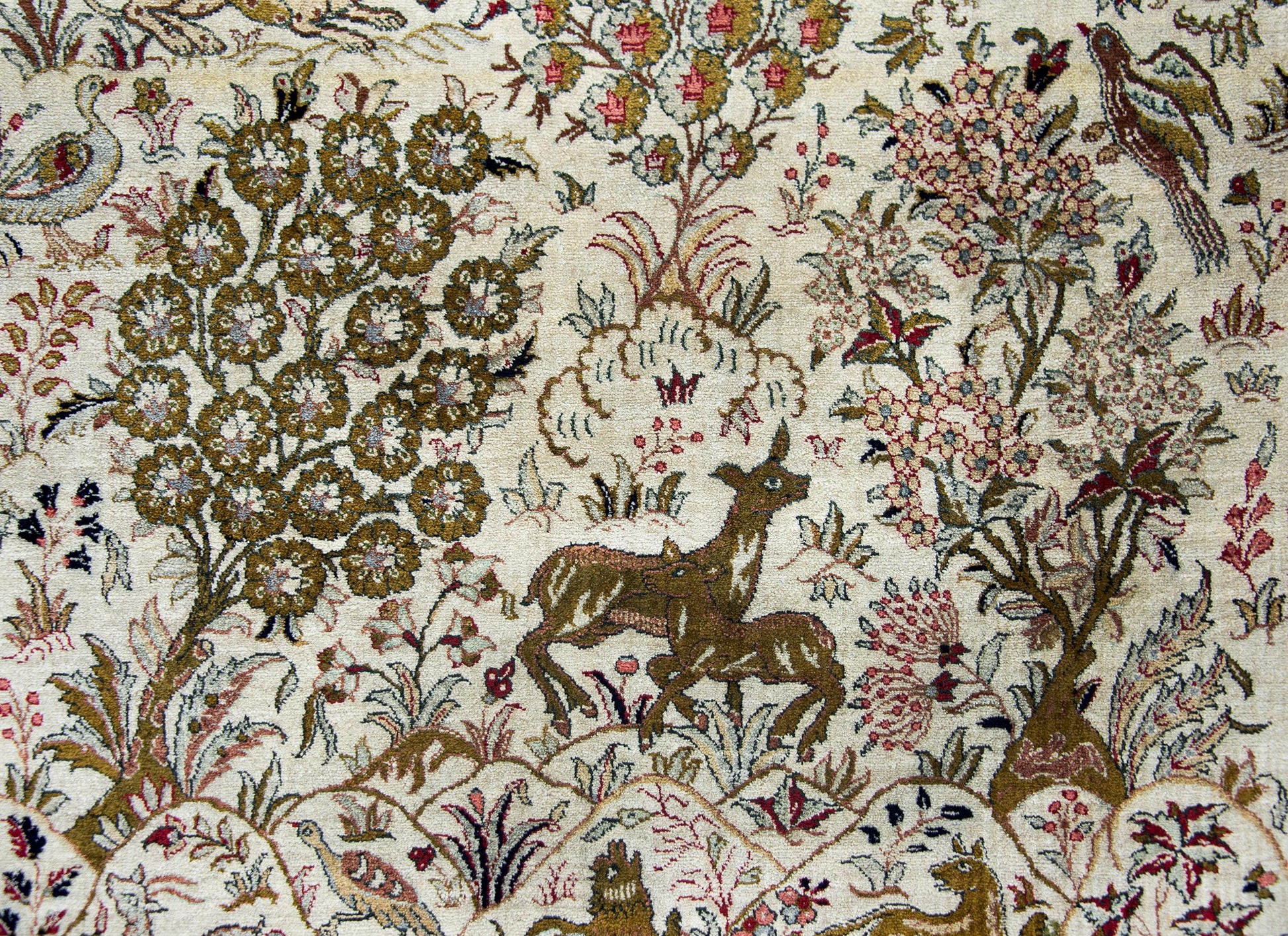 Mid-20th Century Persian Silk Qum Rug For Sale