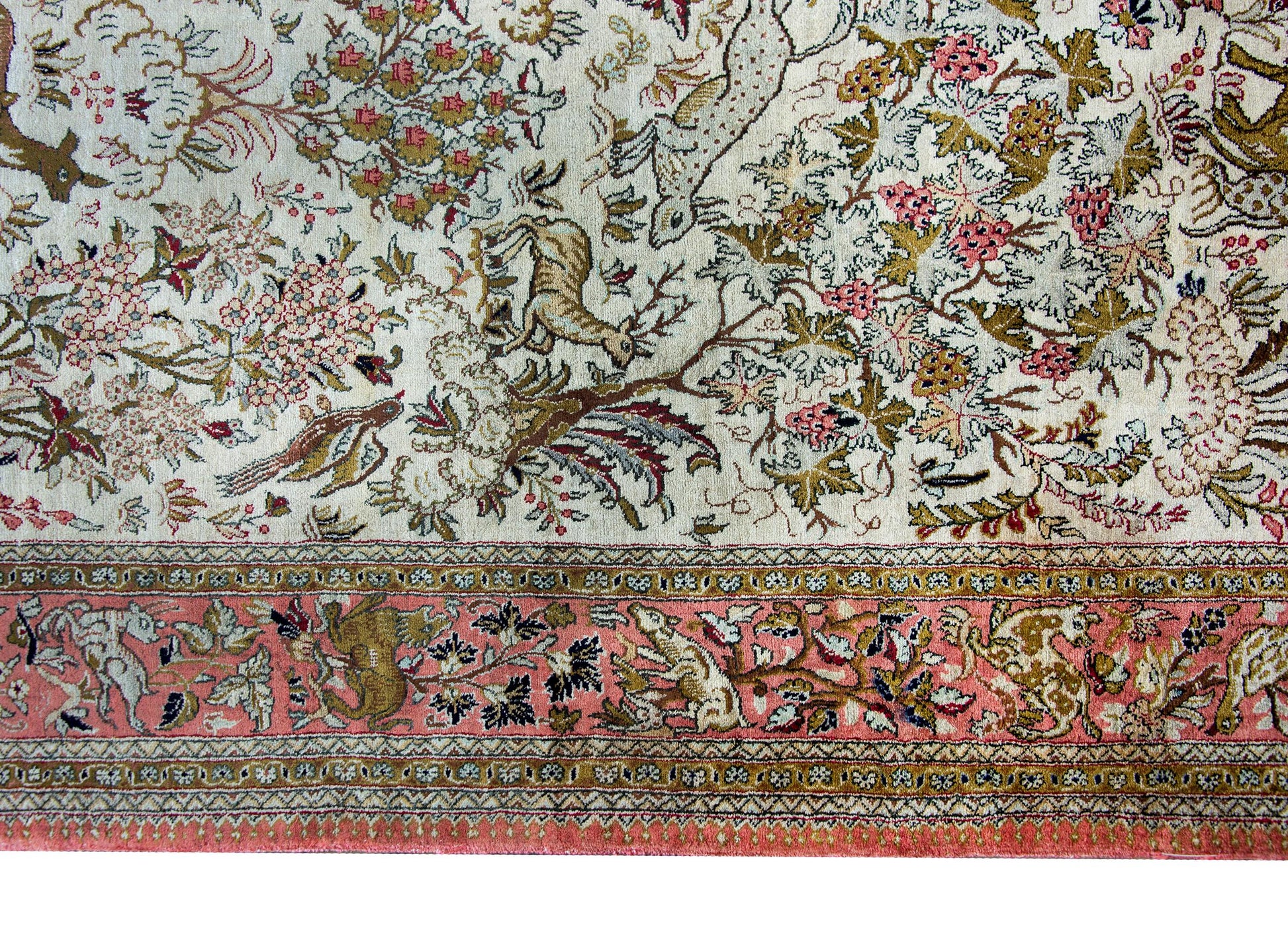 Mid-20th Century Persian Silk Qum Rug For Sale
