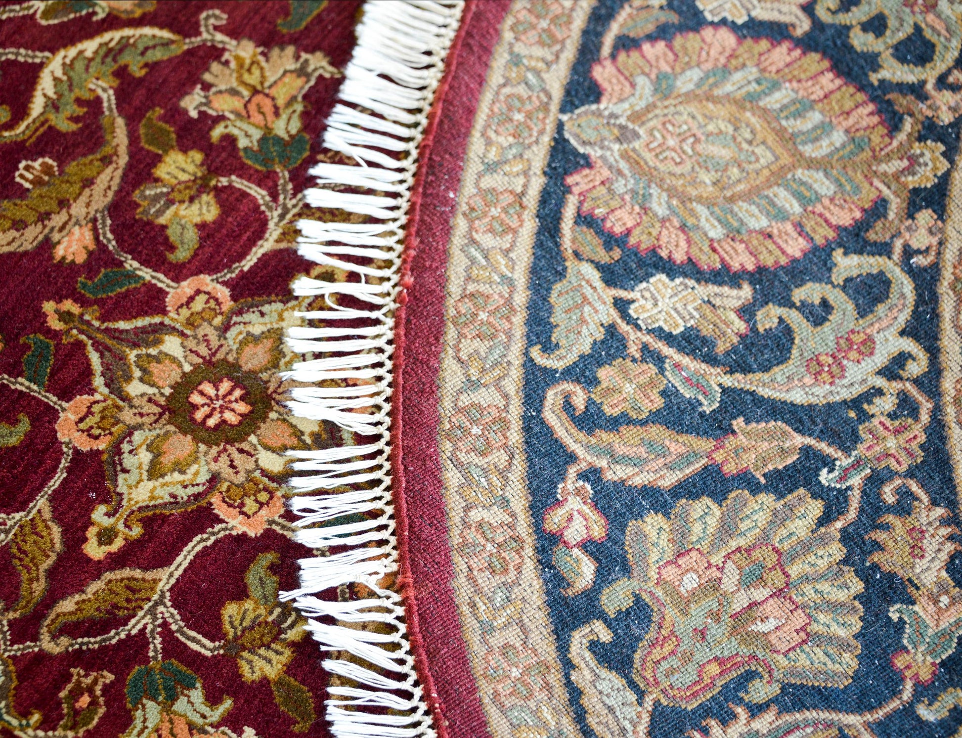 Indian Tabriz-Style Round Rug For Sale