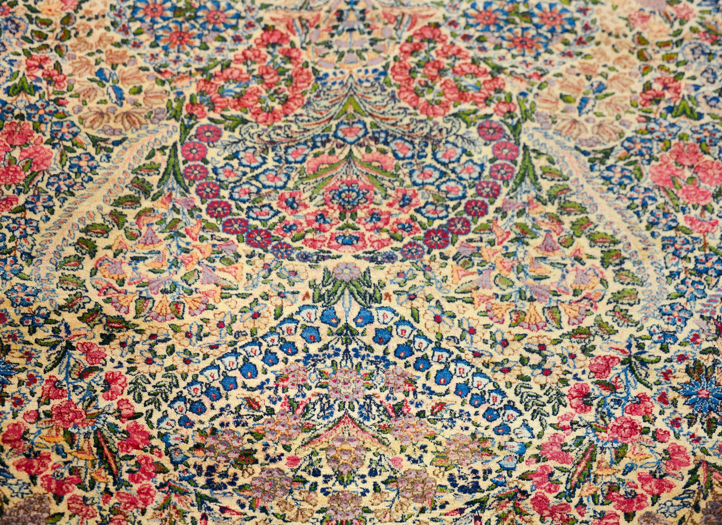 Early 20th Century Persian Lavar Kirman Rug For Sale