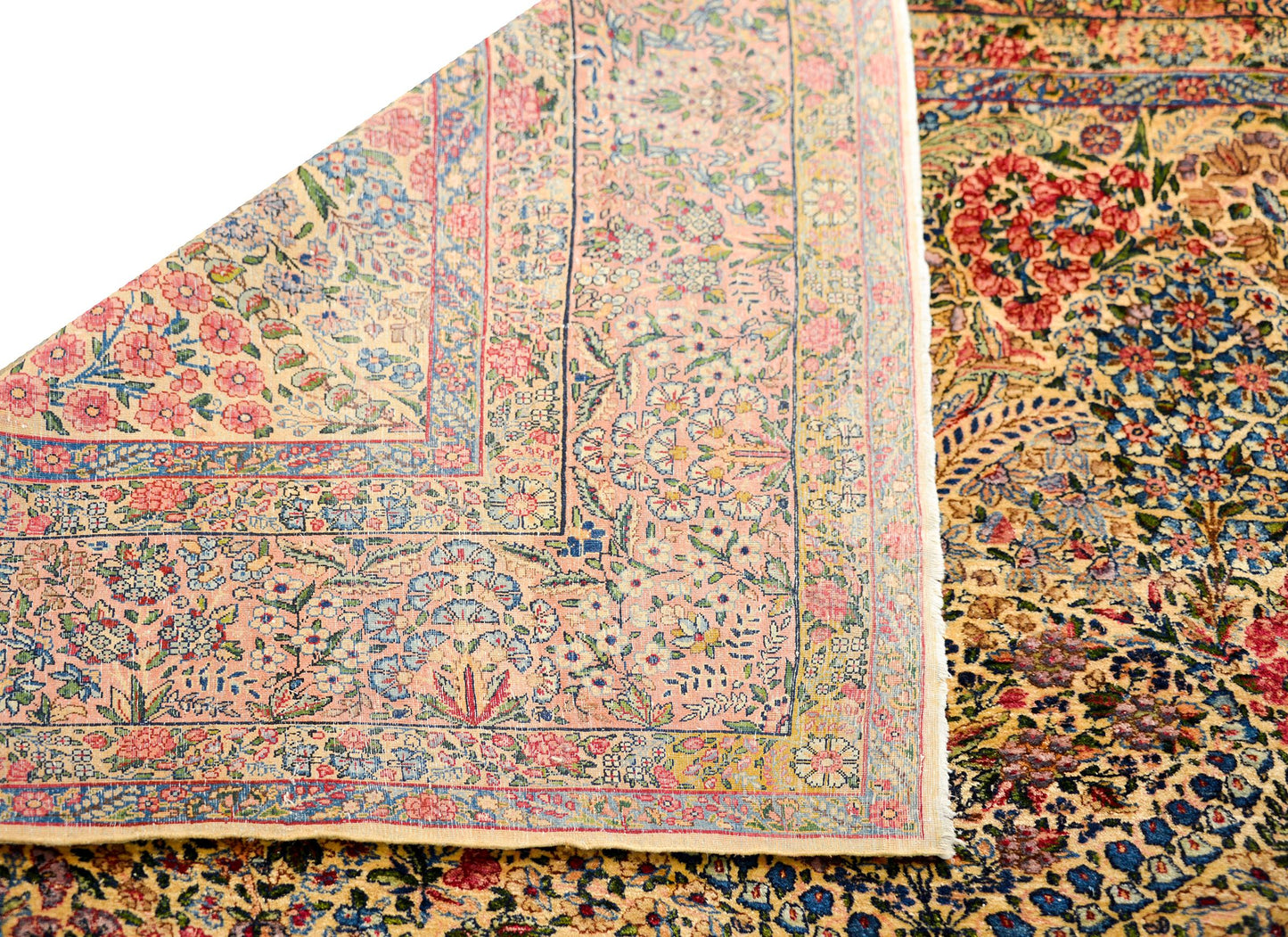 Early 20th Century Persian Lavar Kirman Rug For Sale