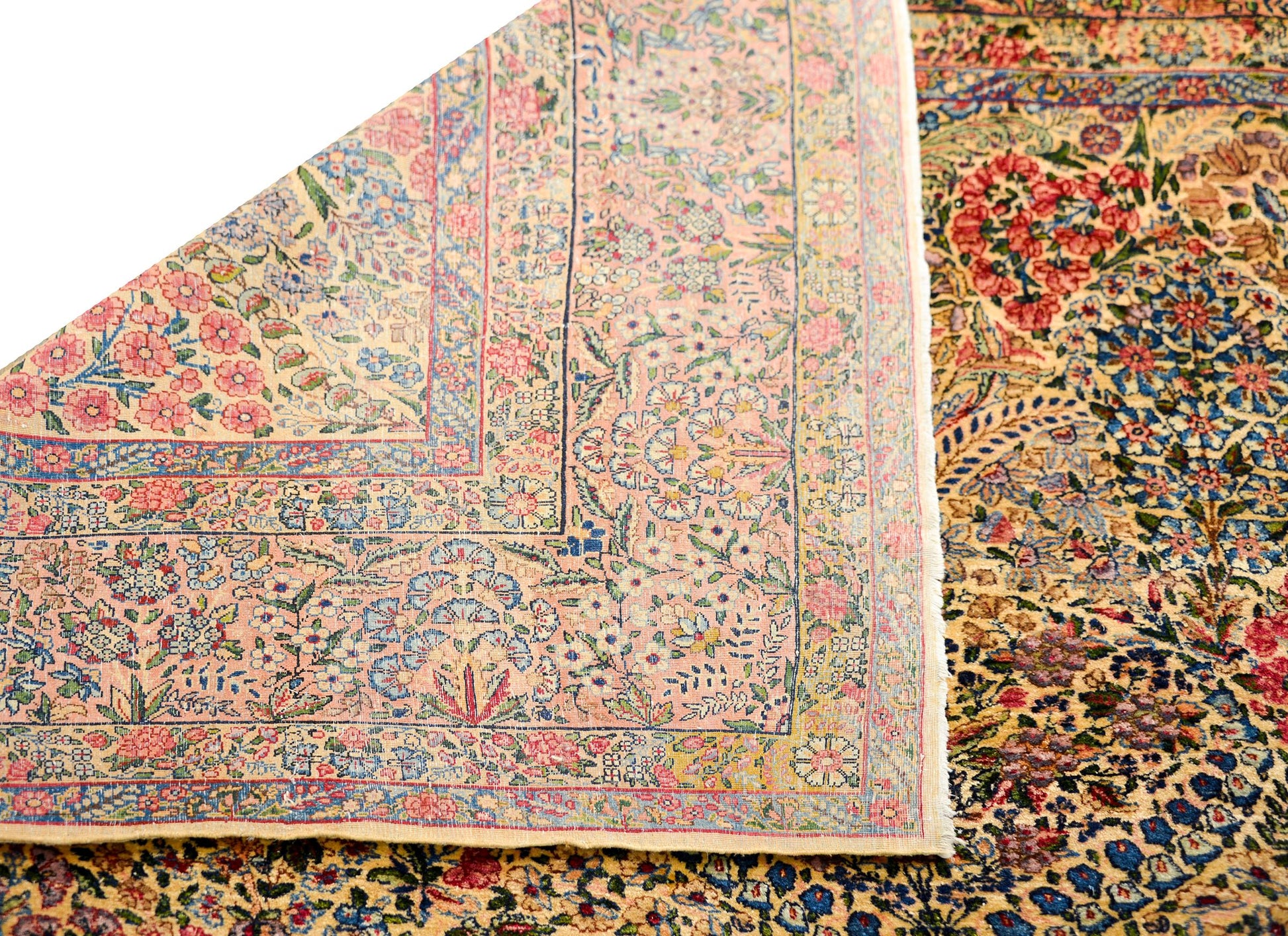 Early 20th Century Persian Lavar Kirman Rug For Sale