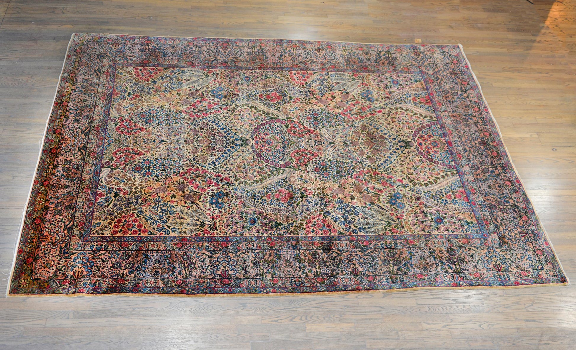 Early 20th Century Persian Lavar Kirman Rug For Sale