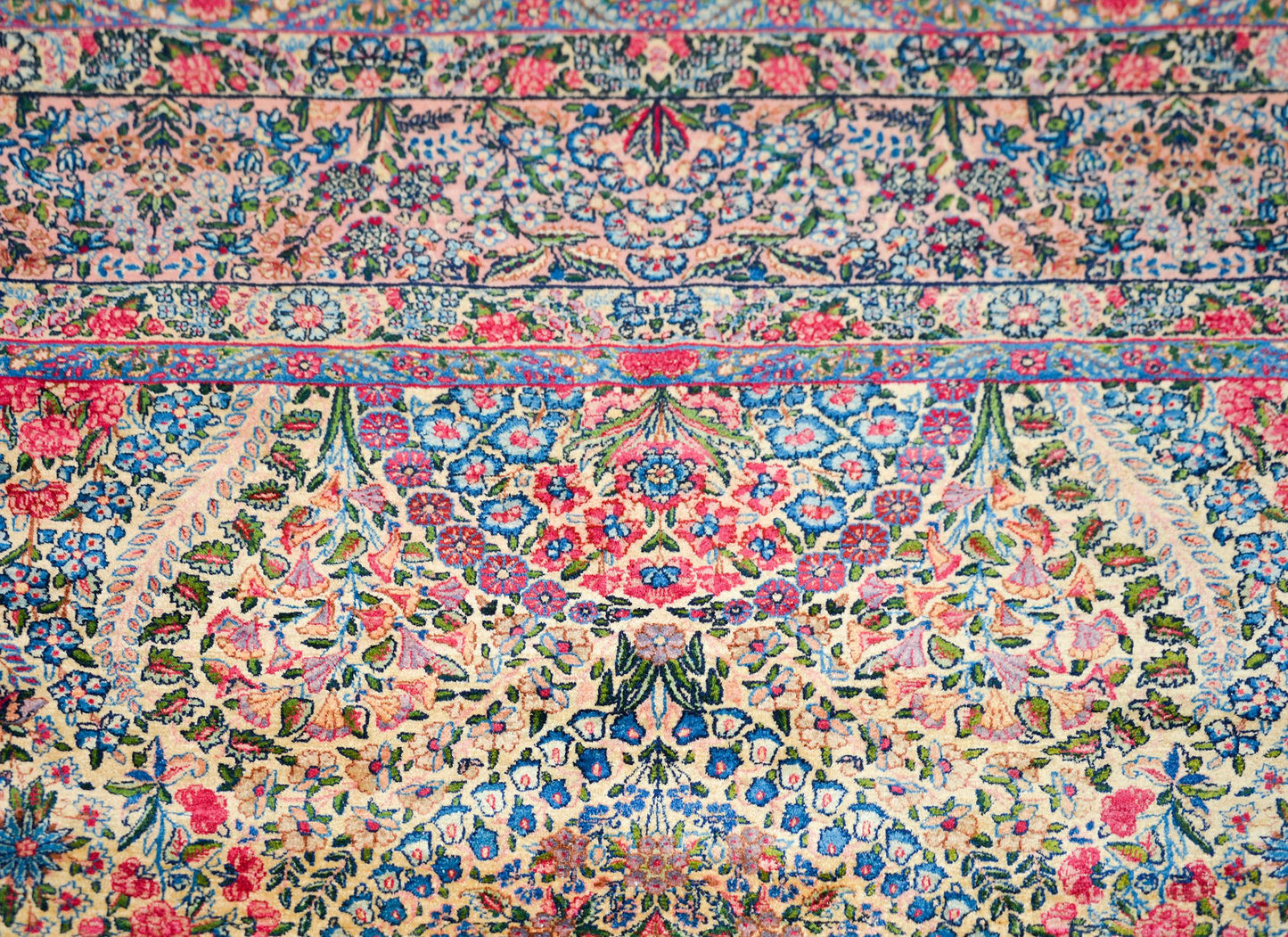 Early 20th Century Persian Lavar Kirman Rug For Sale