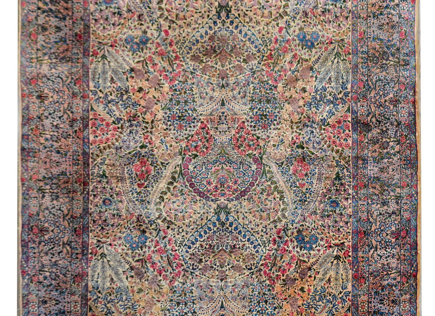 Early 20th Century Persian Lavar Kirman Rug For Sale