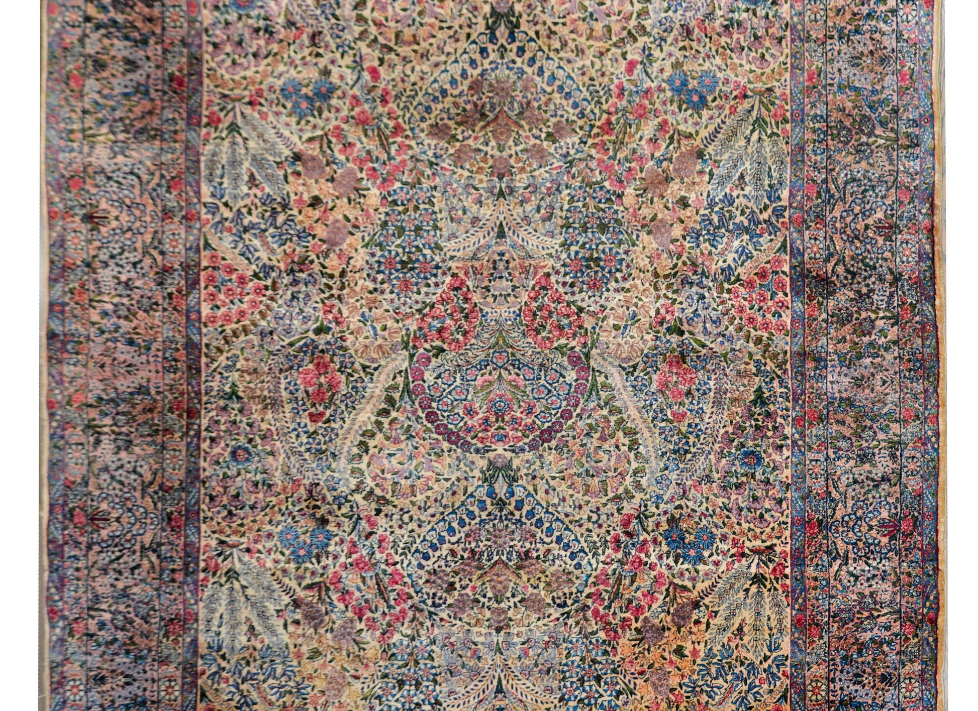 Early 20th Century Persian Lavar Kirman Rug For Sale
