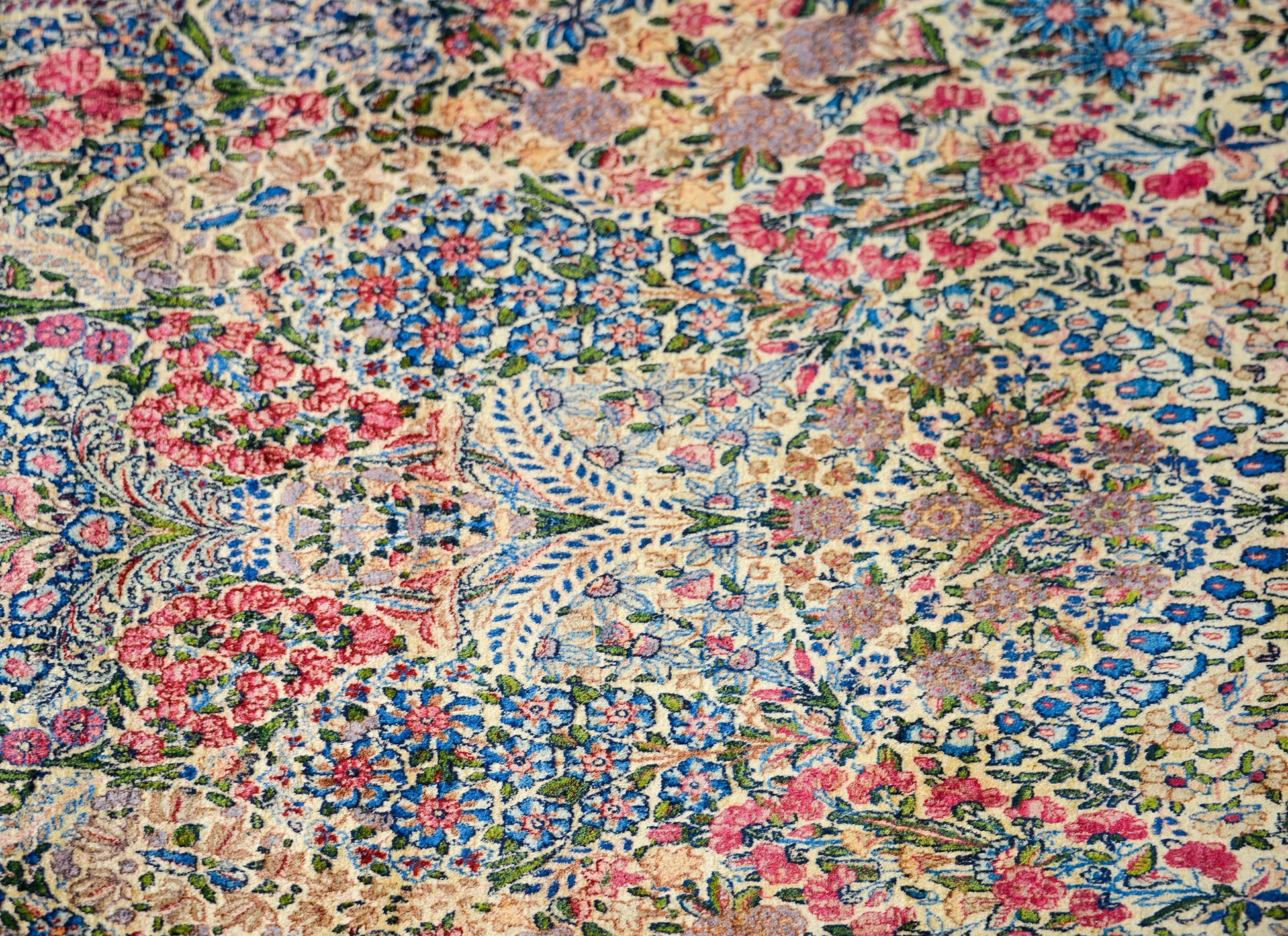 Early 20th Century Persian Lavar Kirman Rug For Sale