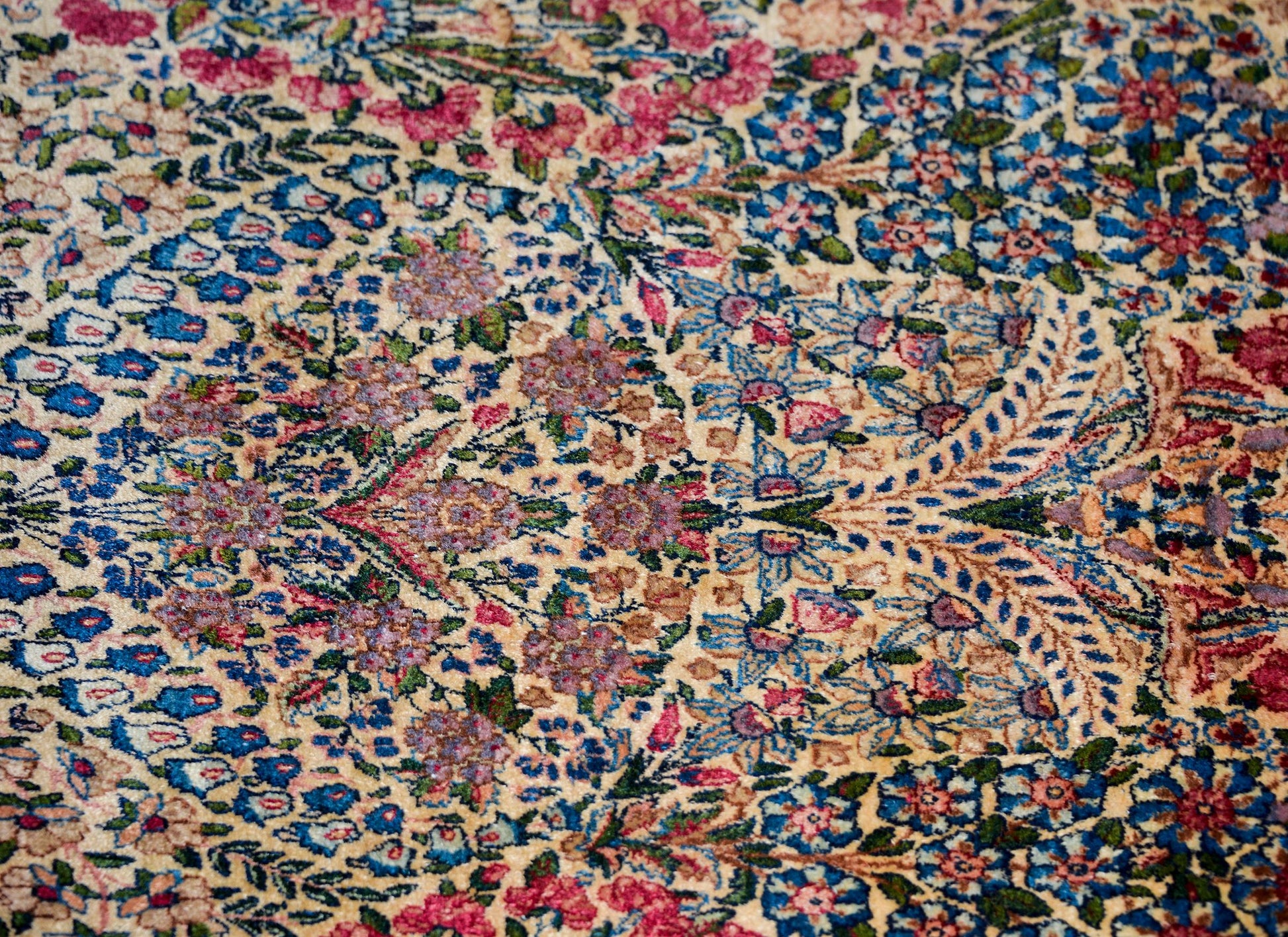 Early 20th Century Persian Lavar Kirman Rug For Sale