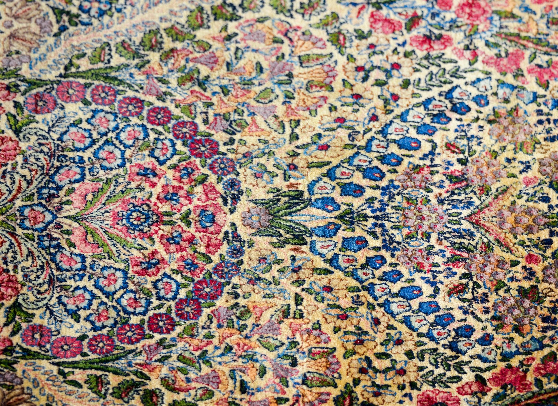 Early 20th Century Persian Lavar Kirman Rug For Sale