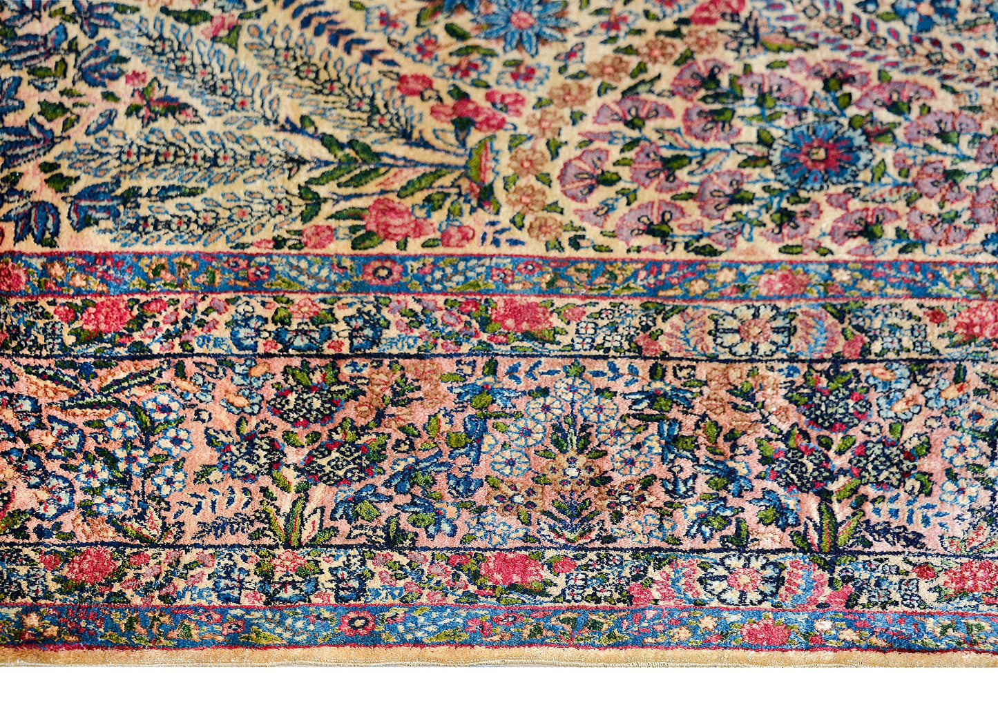 Early 20th Century Persian Lavar Kirman Rug For Sale