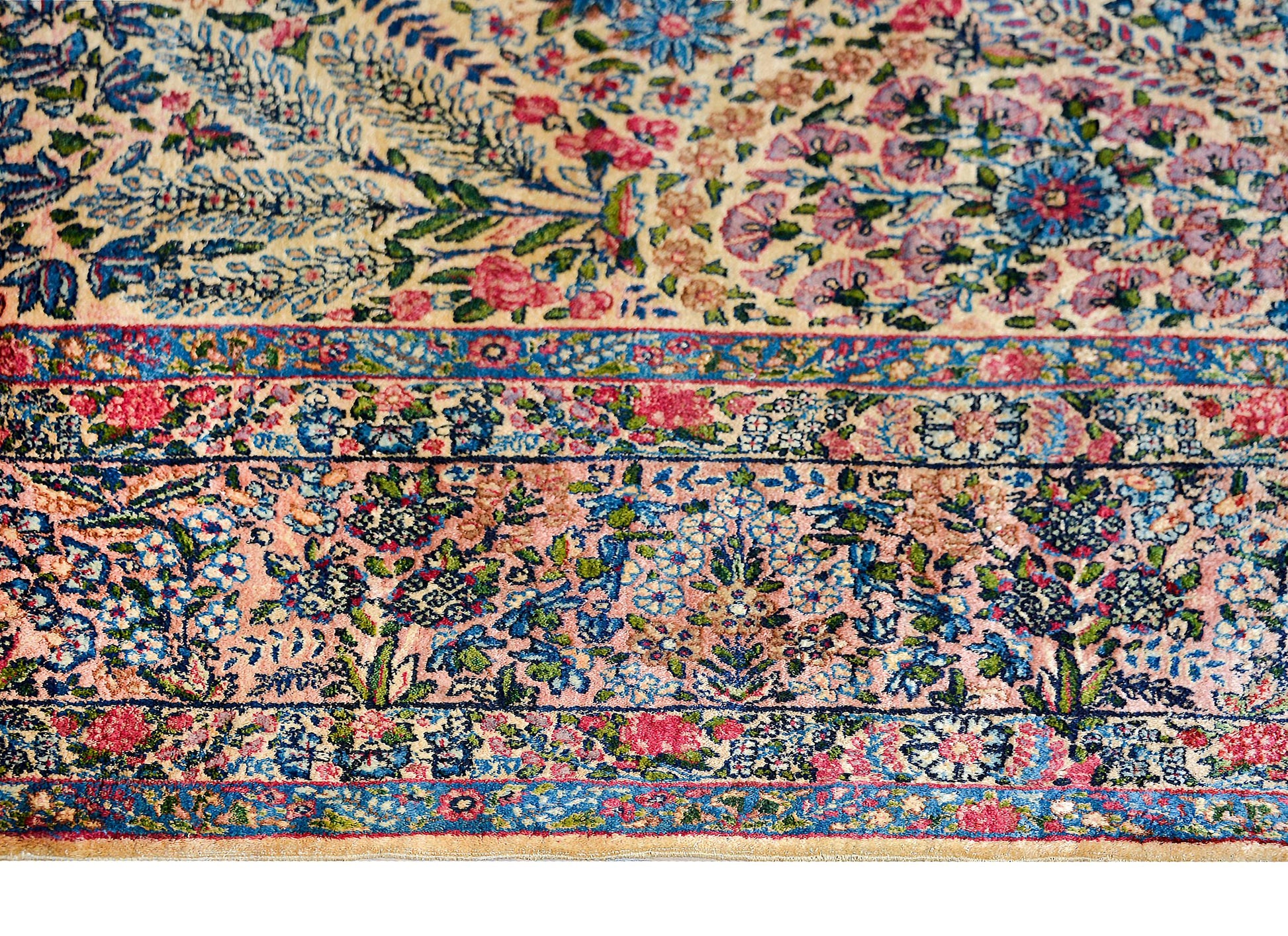Early 20th Century Persian Lavar Kirman Rug For Sale