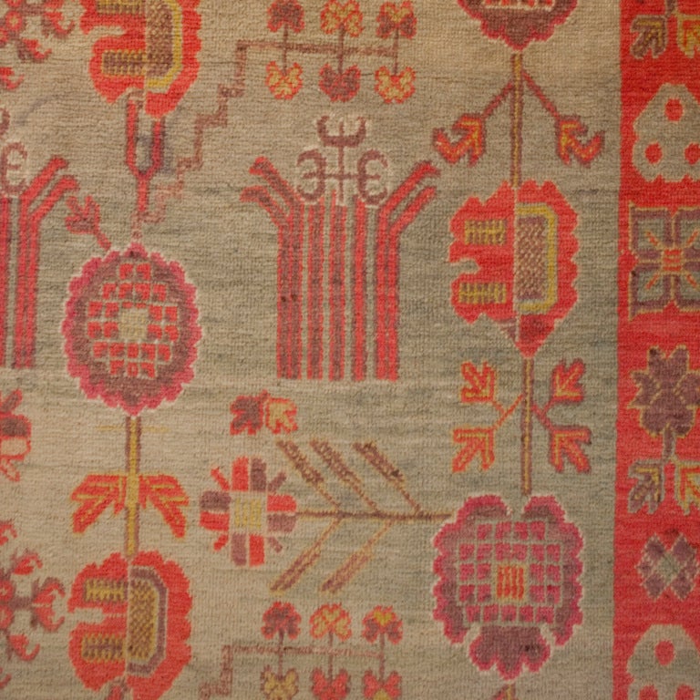 Early 20th Century Central Asian Khotan Carpet For Sale
