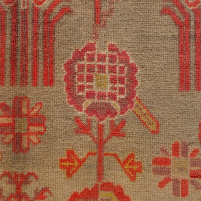 Early 20th Century Central Asian Khotan Carpet For Sale