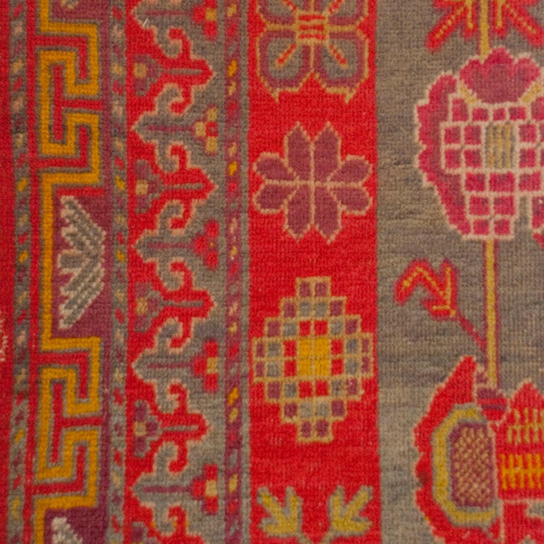 Early 20th Century Central Asian Khotan Carpet For Sale