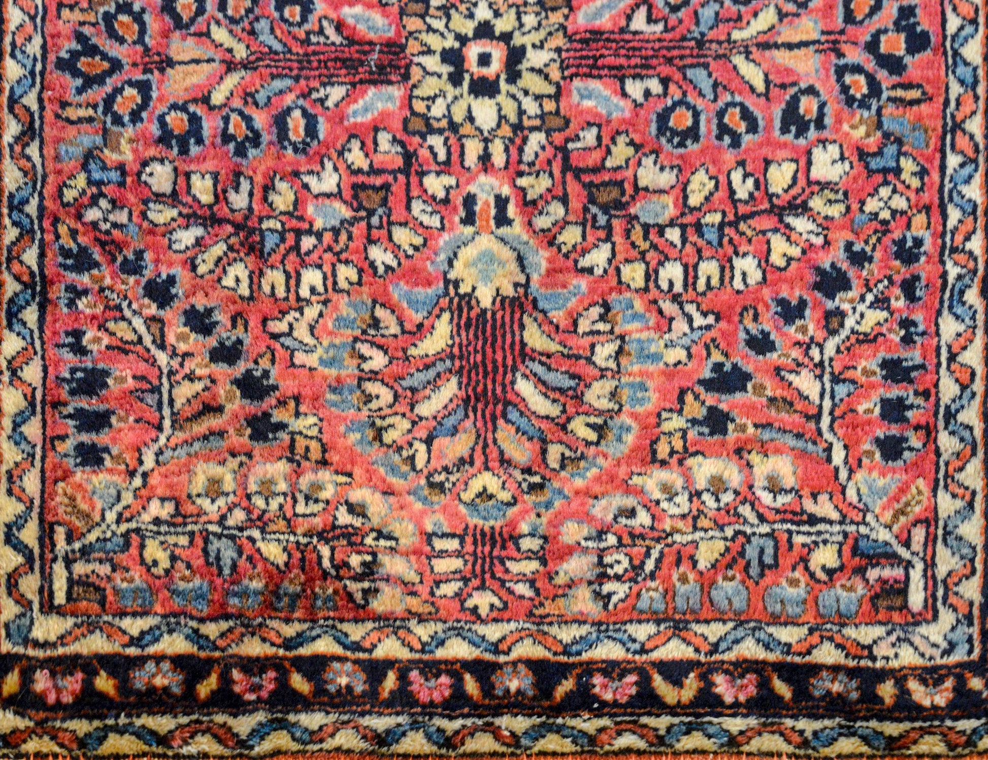Petite Early 20th Century Sarouk Rug For Sale