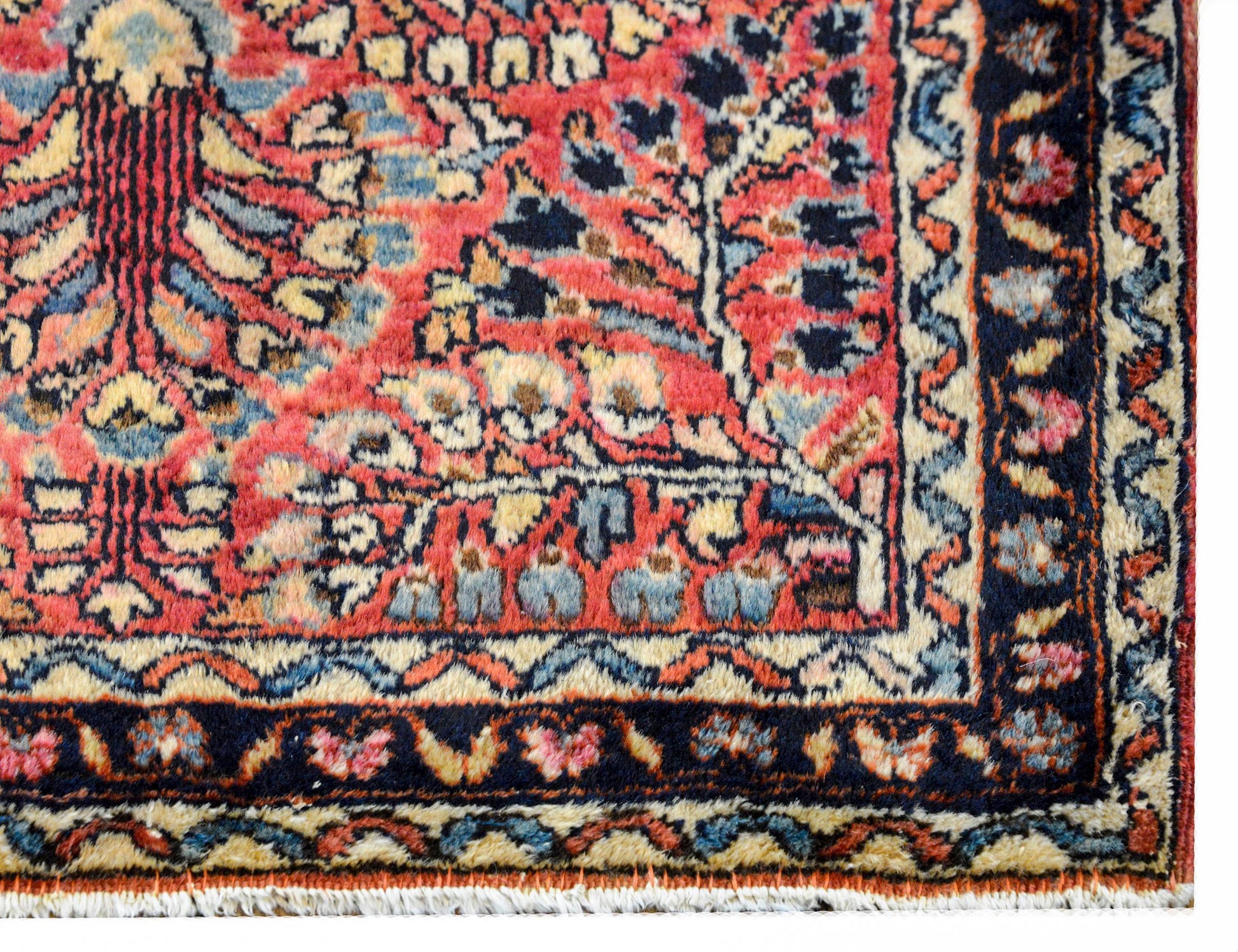 Petite Early 20th Century Sarouk Rug For Sale