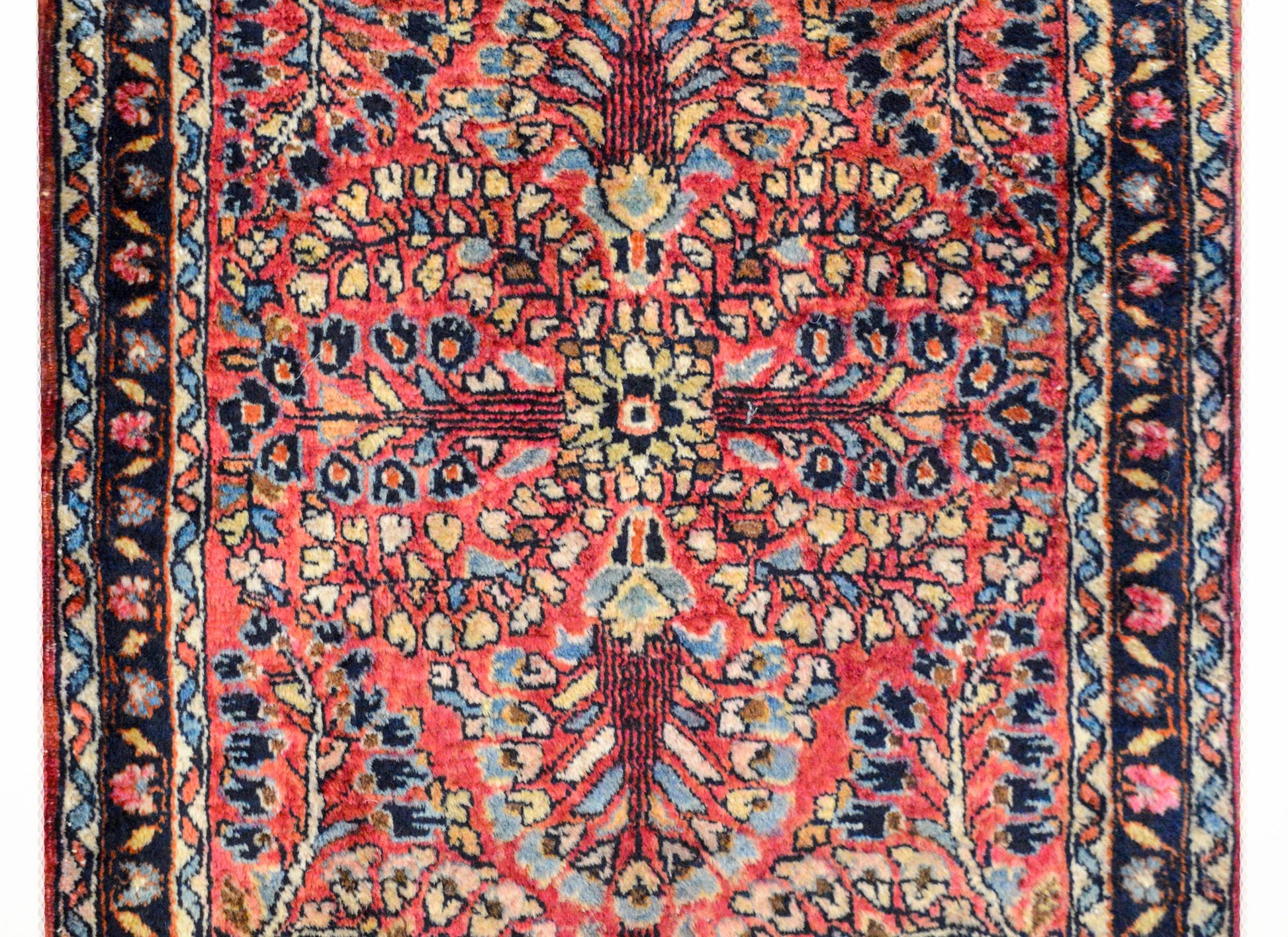 Petite Early 20th Century Sarouk Rug For Sale