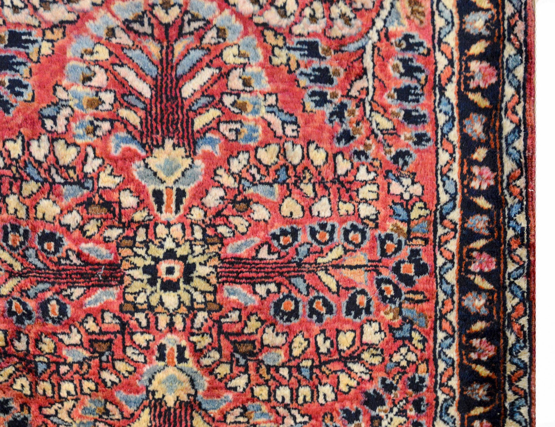 Petite Early 20th Century Sarouk Rug For Sale