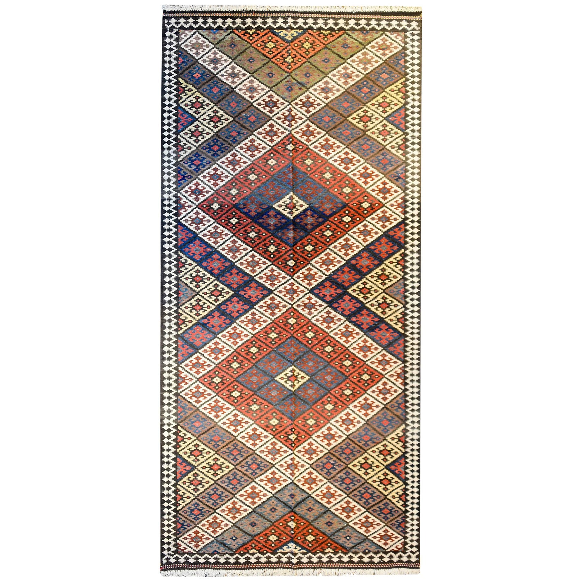 Mid-20th Century Saveh Kilim Runner For Sale