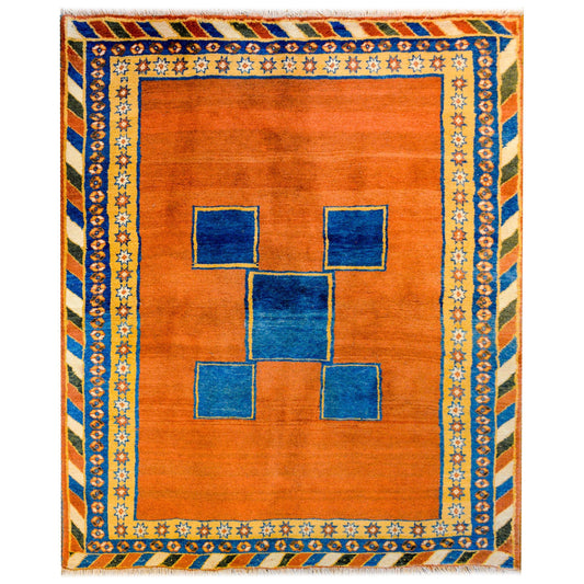 Bold Vintage Gabbeh Rug For Sale