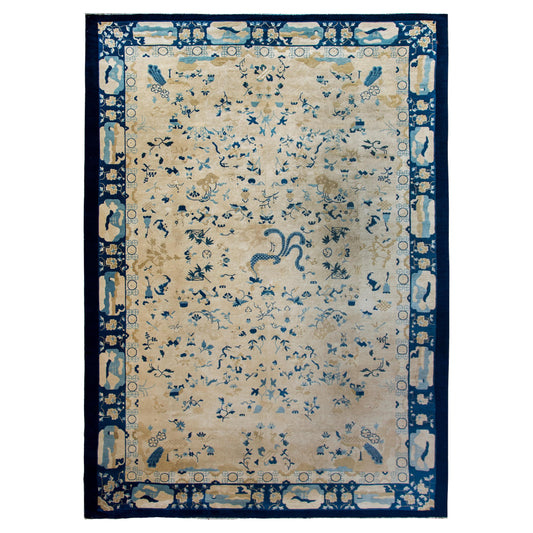 Late 19th Century Chinese Peking Rug For Sale