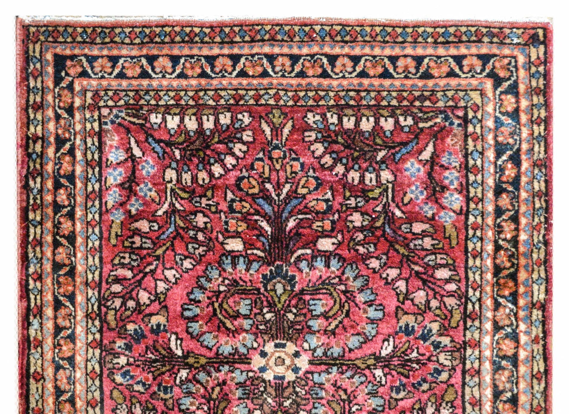 Petite Early 20th Century Sarouk Rug For Sale